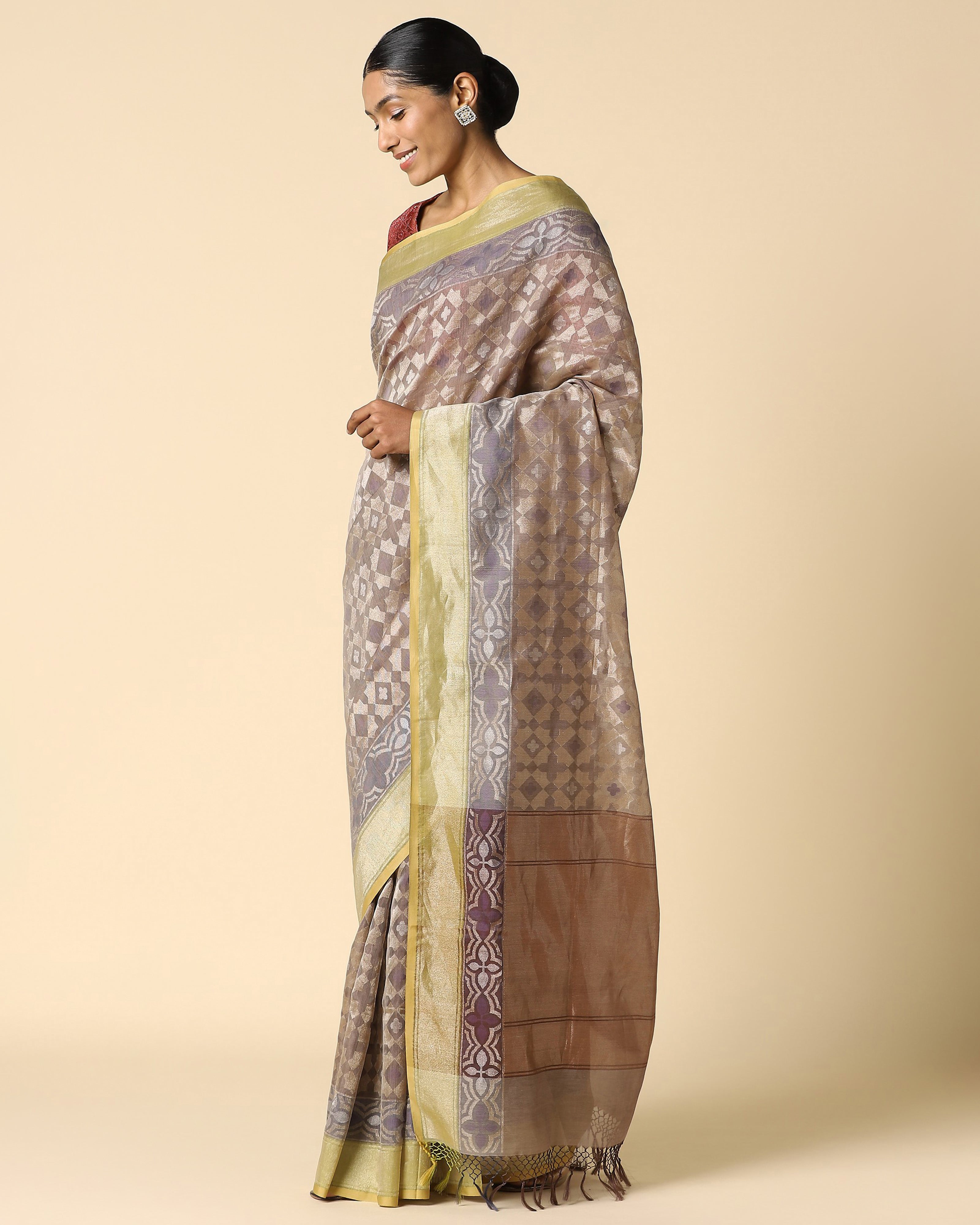 Dua Banarasi Jamdani Silk Cotton Saree