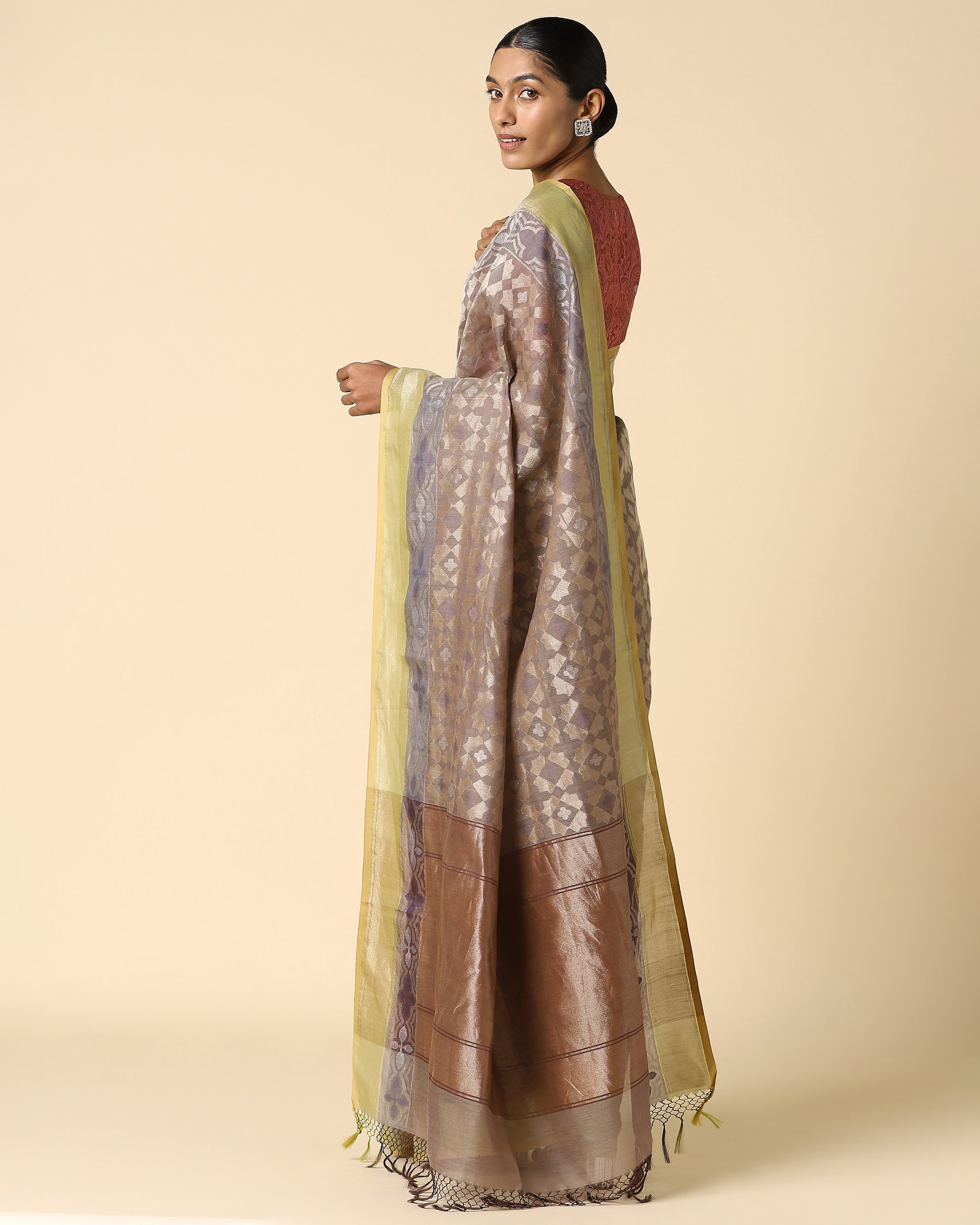 Dua Banarasi Jamdani Silk Cotton Saree