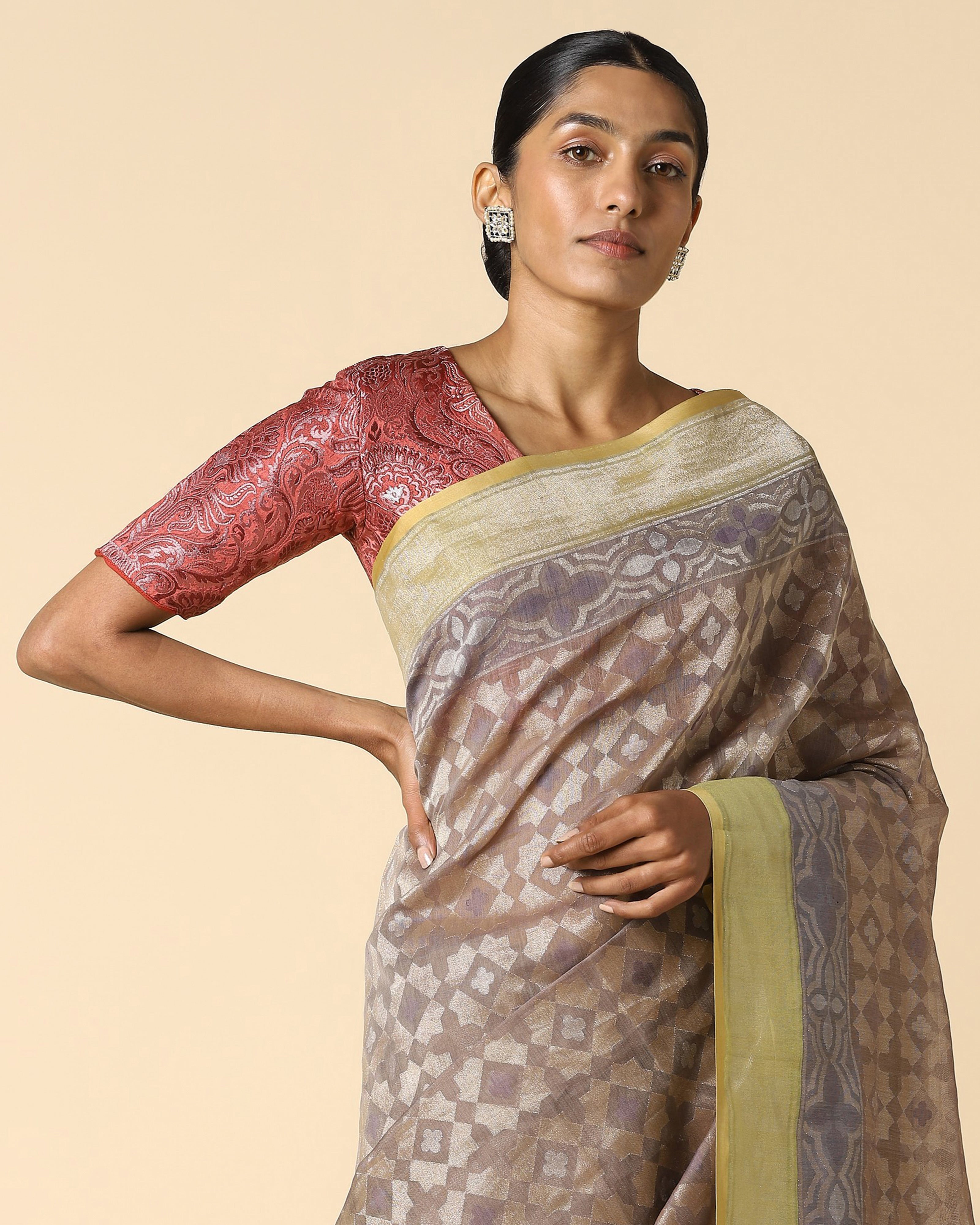 Dua Banarasi Jamdani Silk Cotton Saree