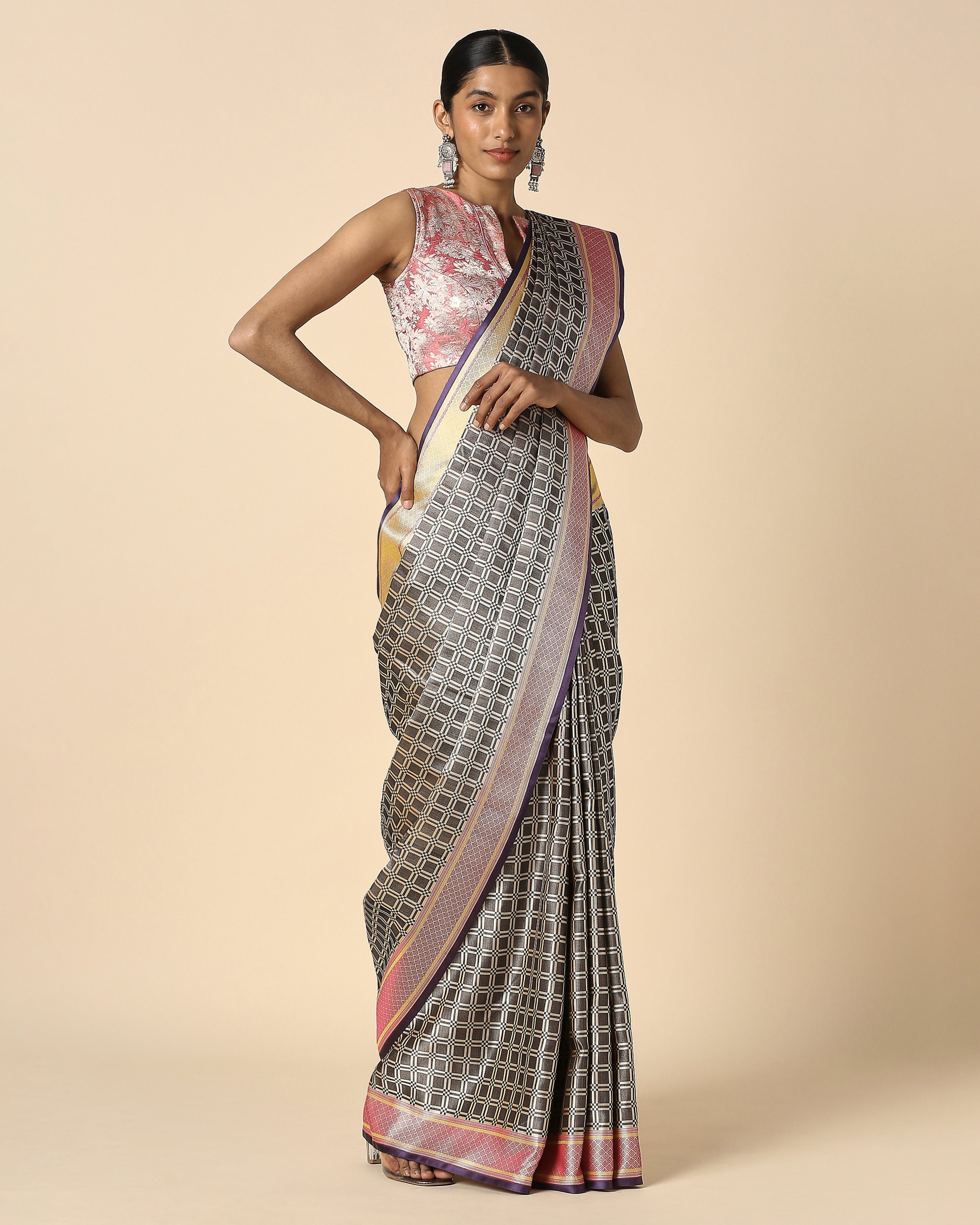 Afra Banarasi Tanchoi Silk Saree