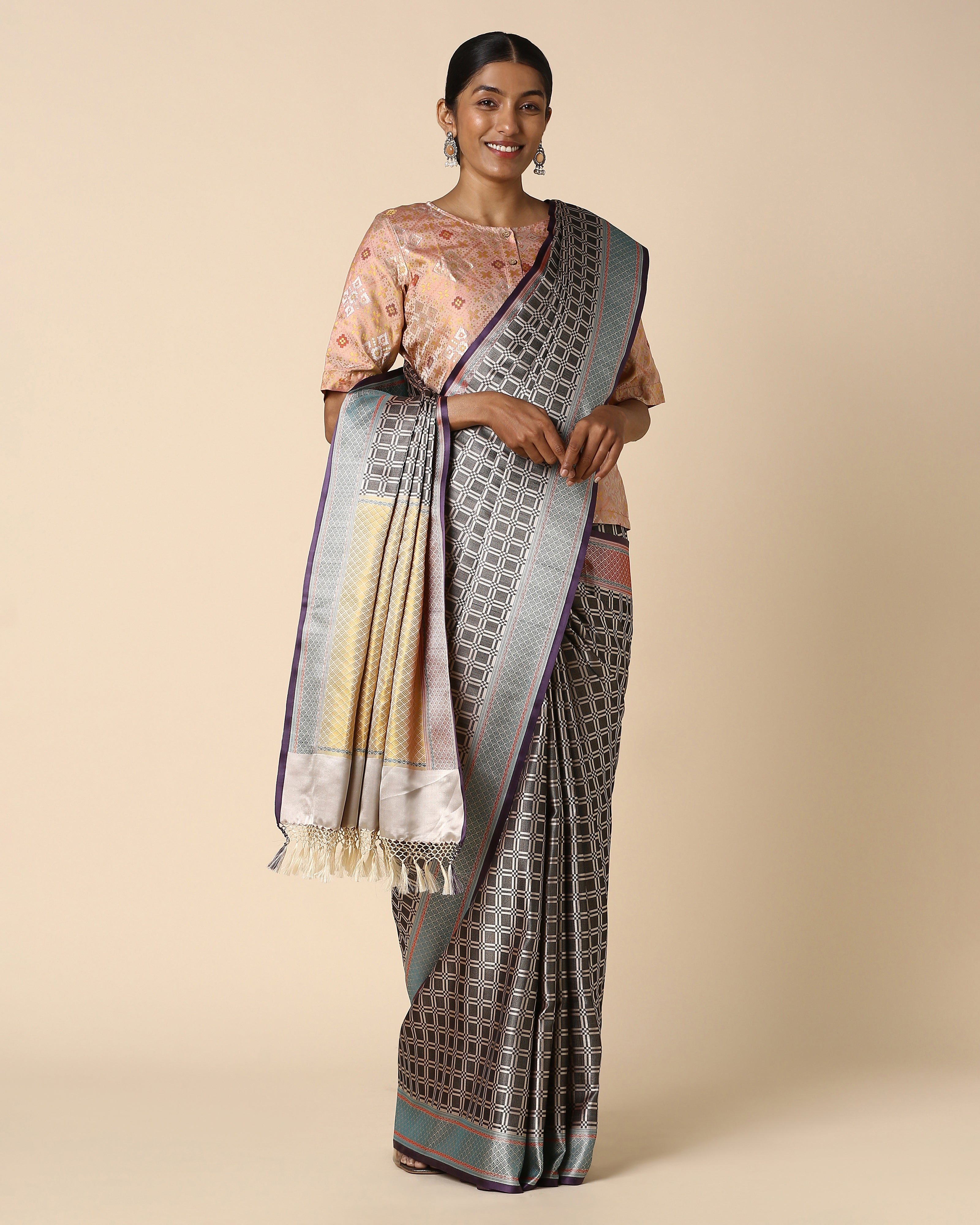 Afra Banarasi Tanchoi Silk Saree