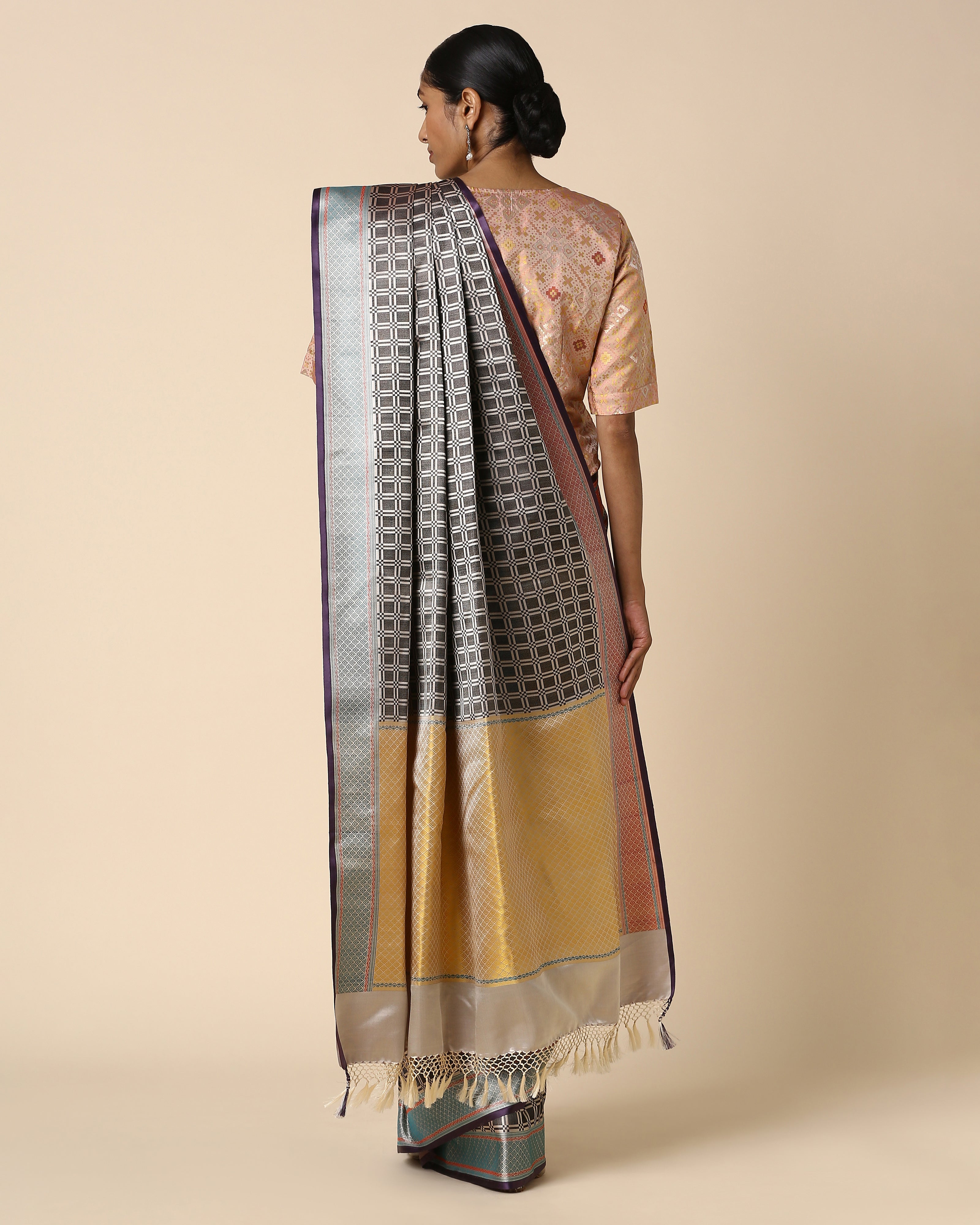 Afra Banarasi Tanchoi Silk Saree
