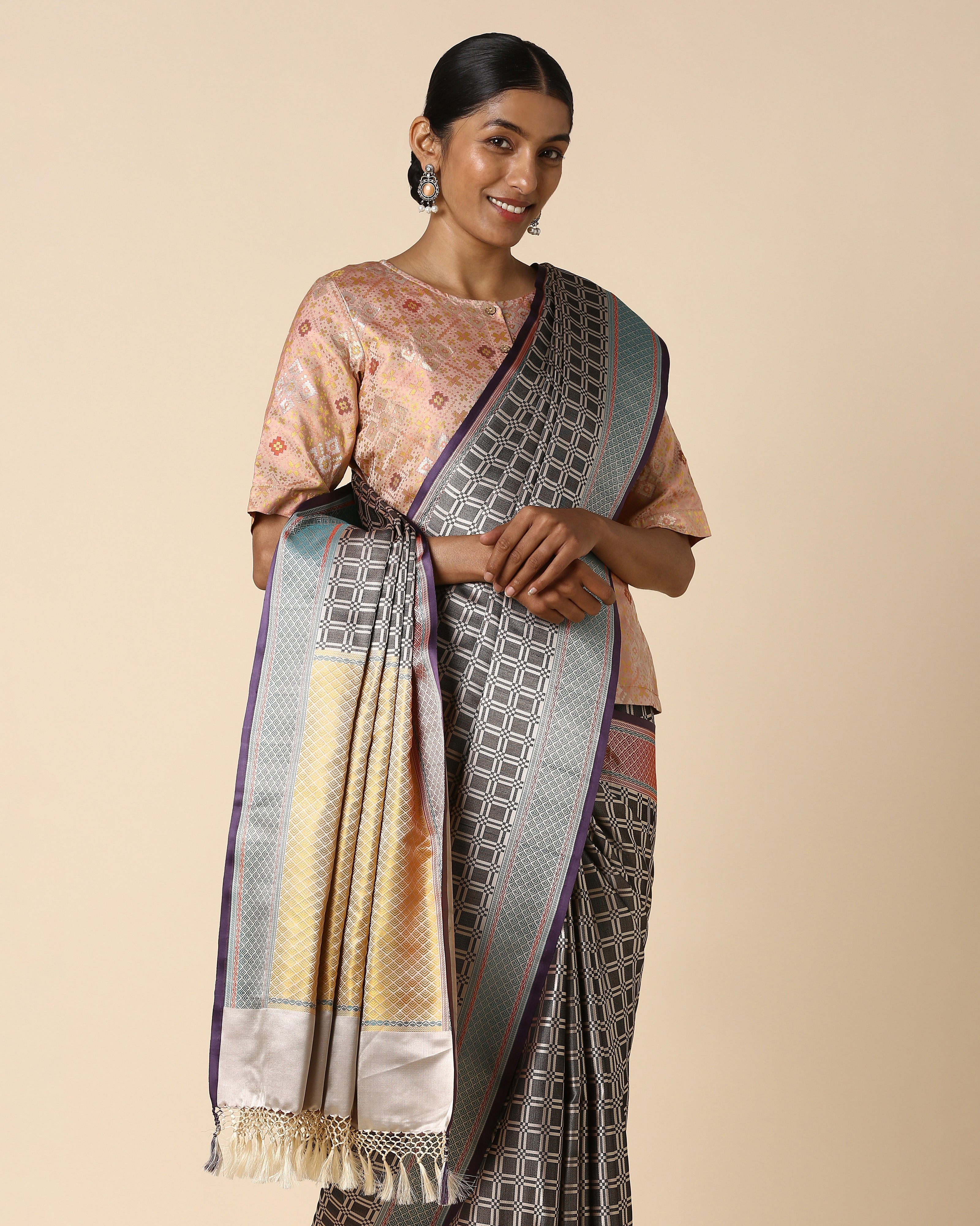 Afra Banarasi Tanchoi Silk Saree