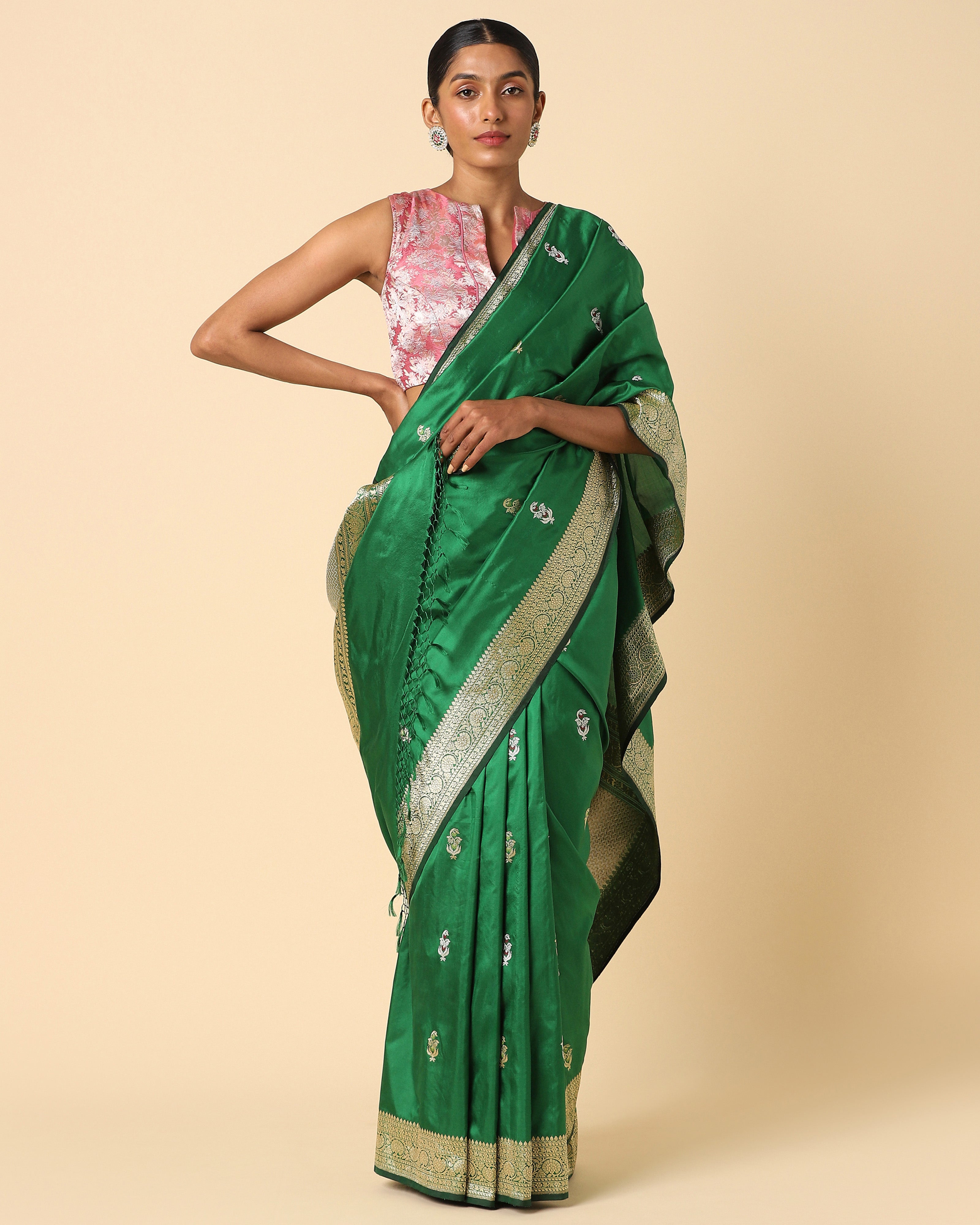 Malgun Banarasi Kadwa Silk Saree