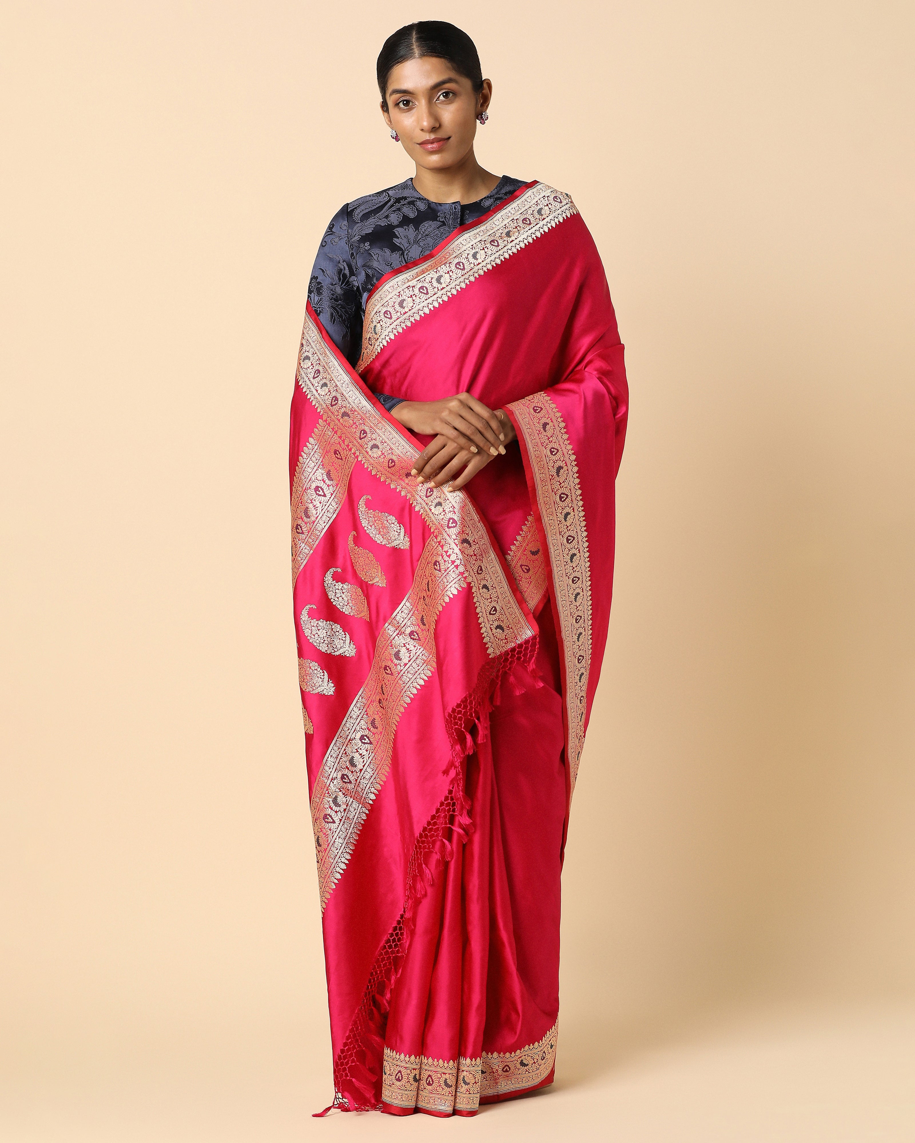 Ashuki Banarasi Tanchoi And Kadwa Silk Saree