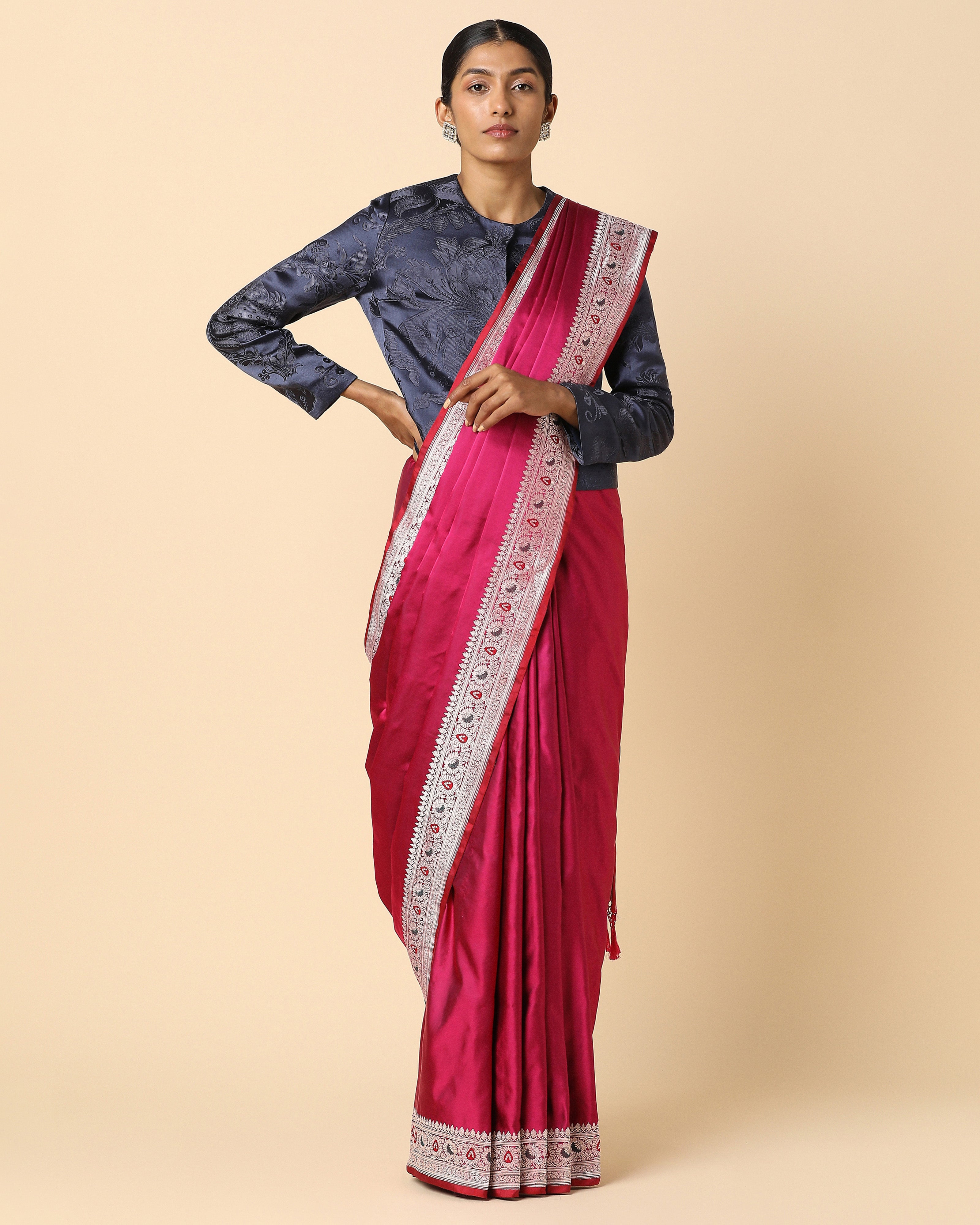 Ashuki Banarasi Tanchoi And Kadwa Silk Saree