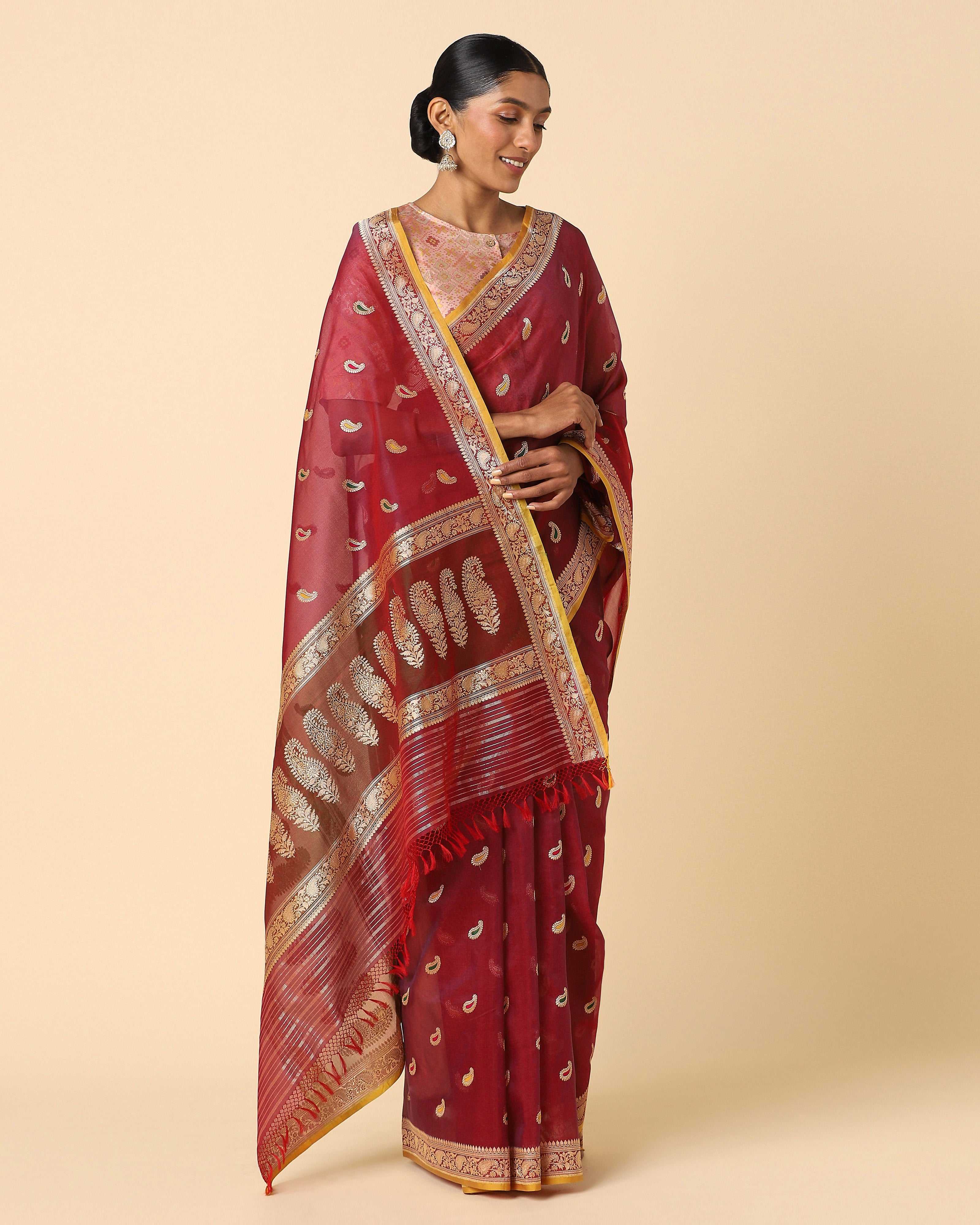 Ashaa Banarasi Kadwa Silk Saree