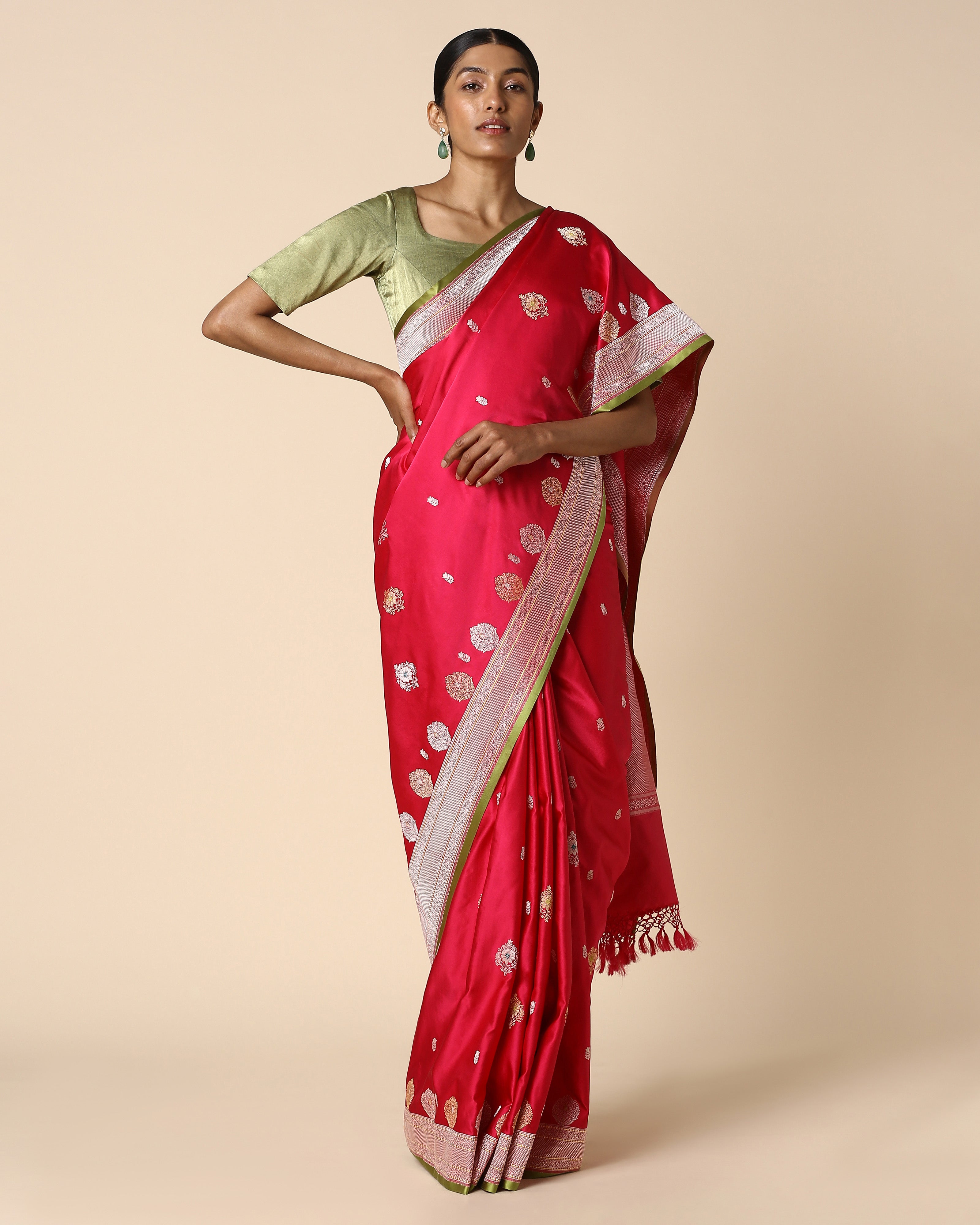 Jayna Banarasi Tanchoi And Kadwa Silk Saree