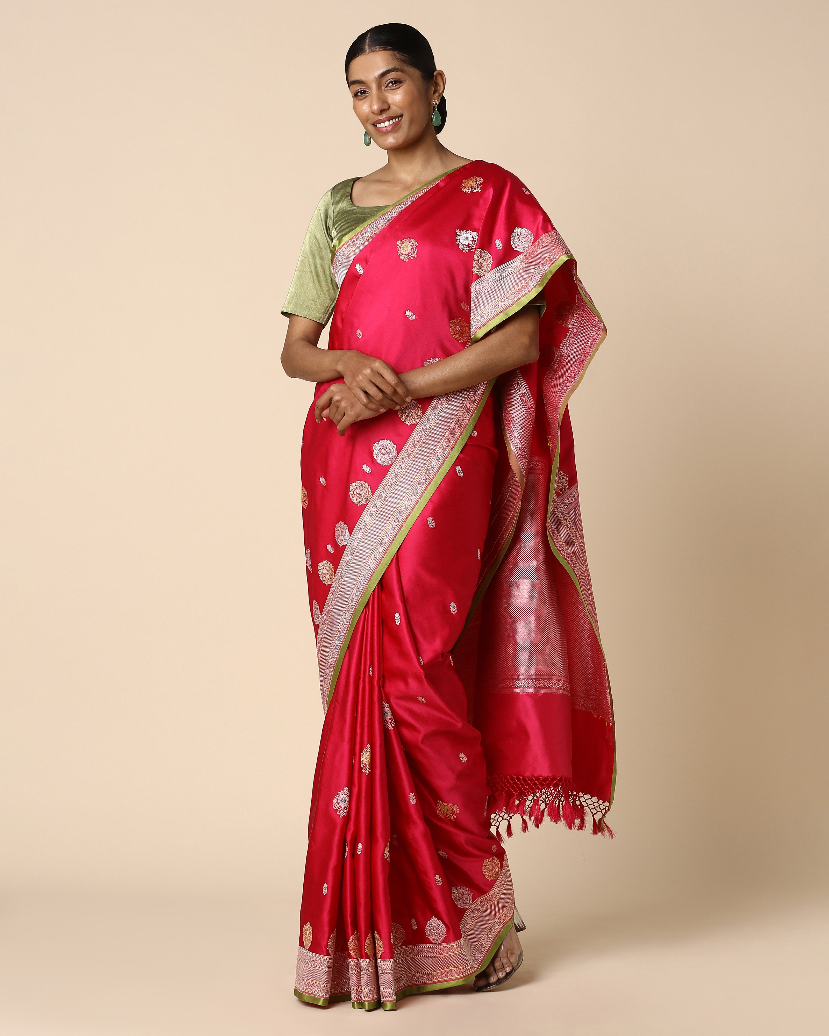 Jayna Banarasi Tanchoi And Kadwa Silk Saree