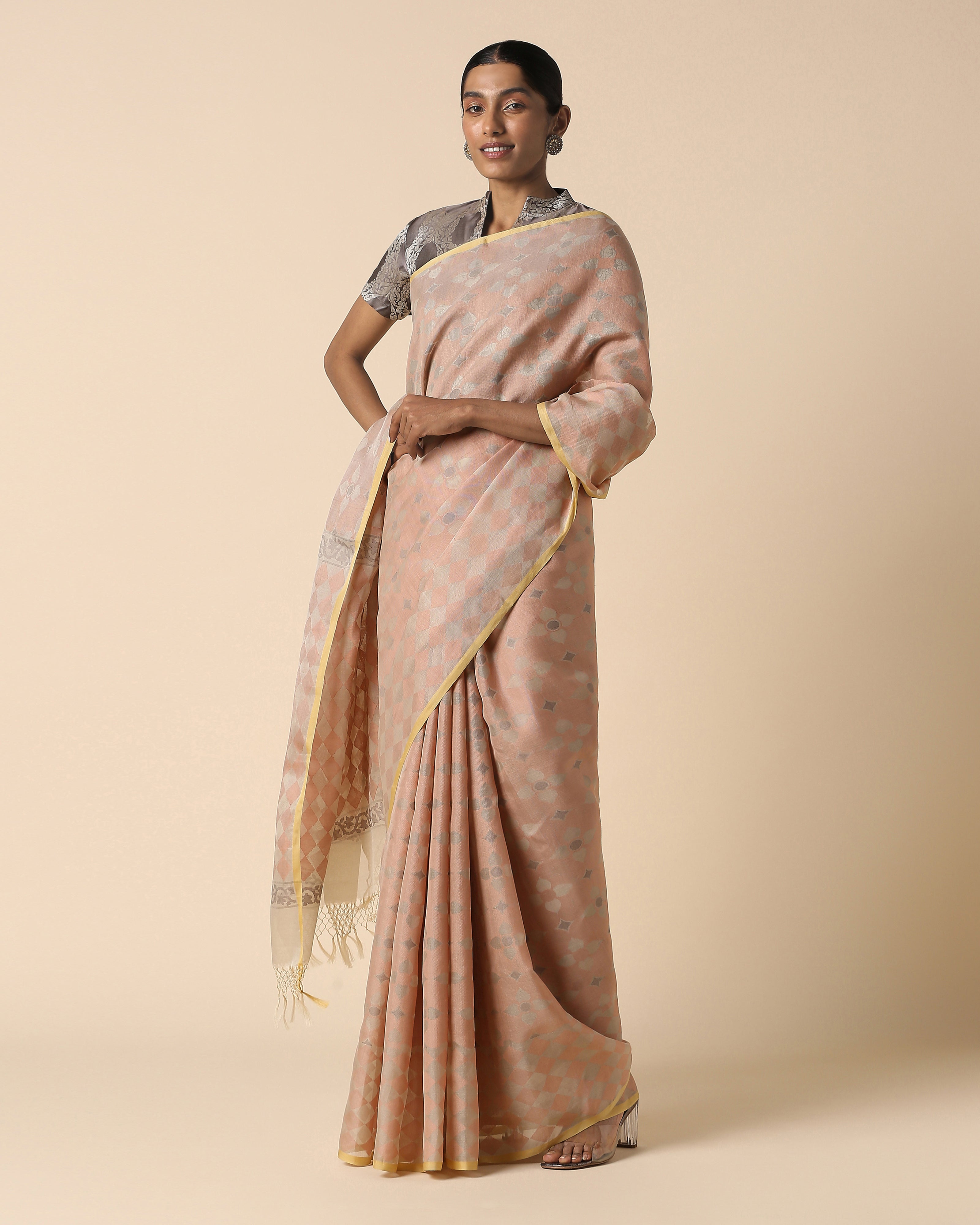 Virama Banarasi Jamdani Silk Cotton Saree