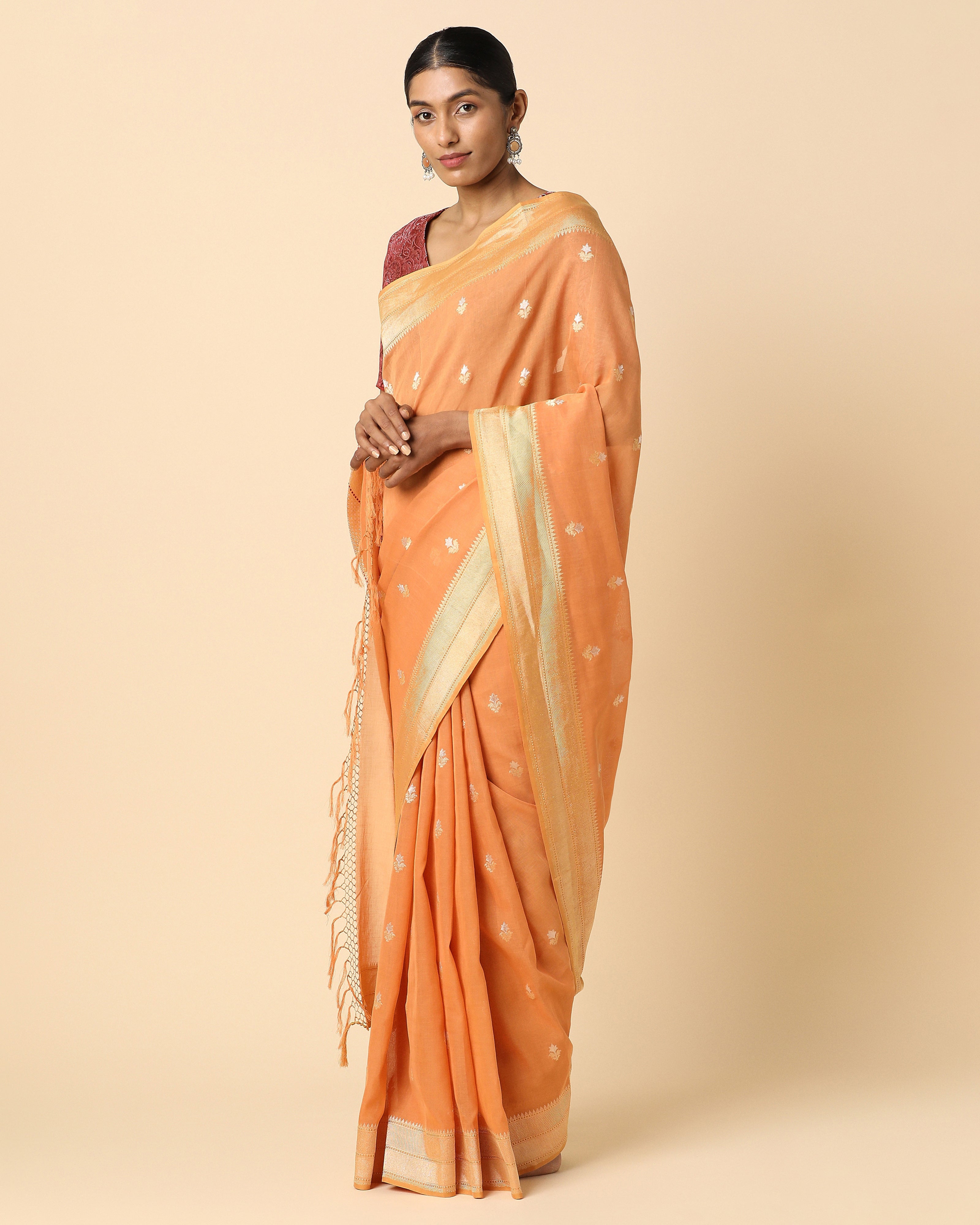 Parinika Banarasi Kadwa Cotton Saree