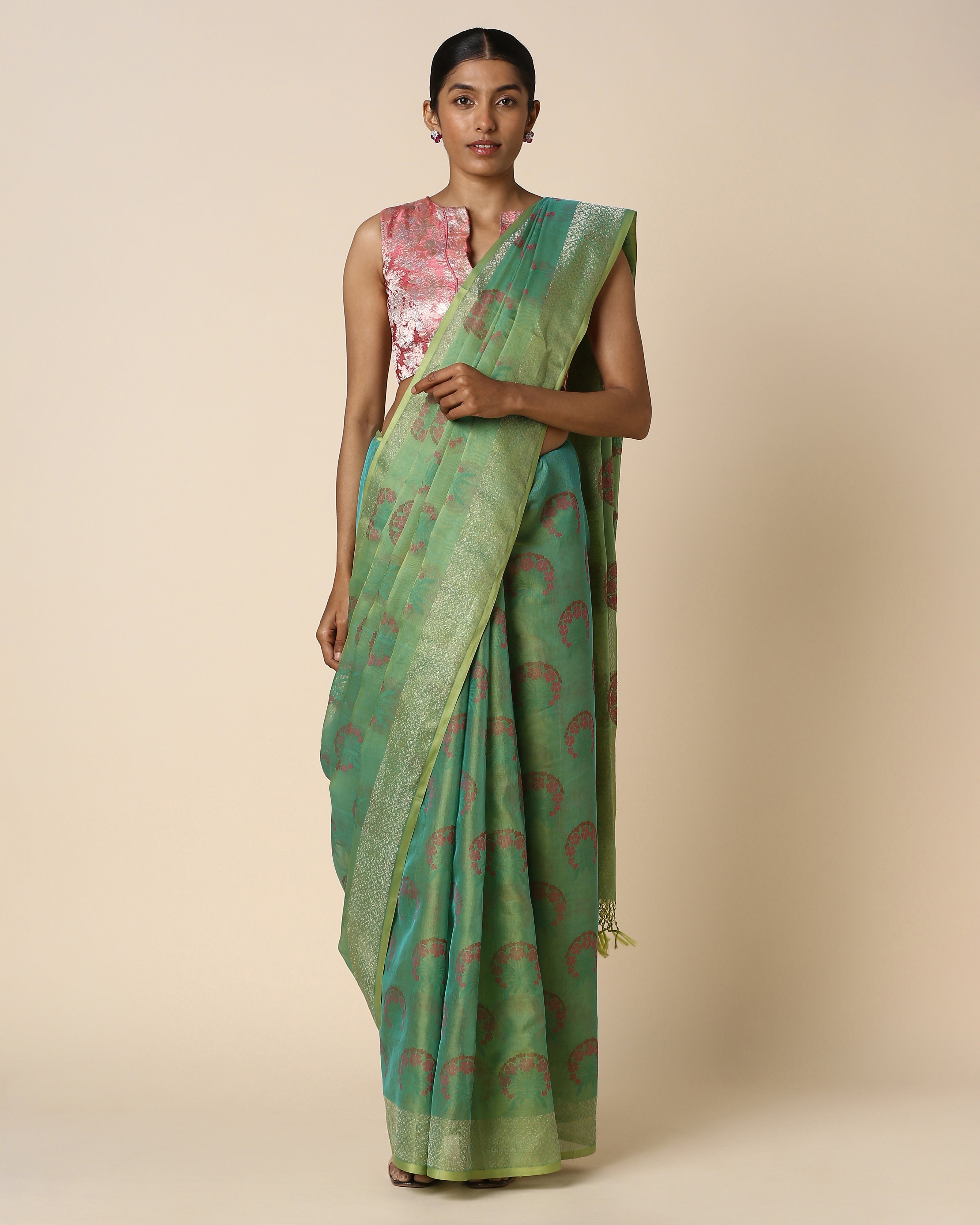 Anwitha Banarasi Jamdani Silk Cotton Saree