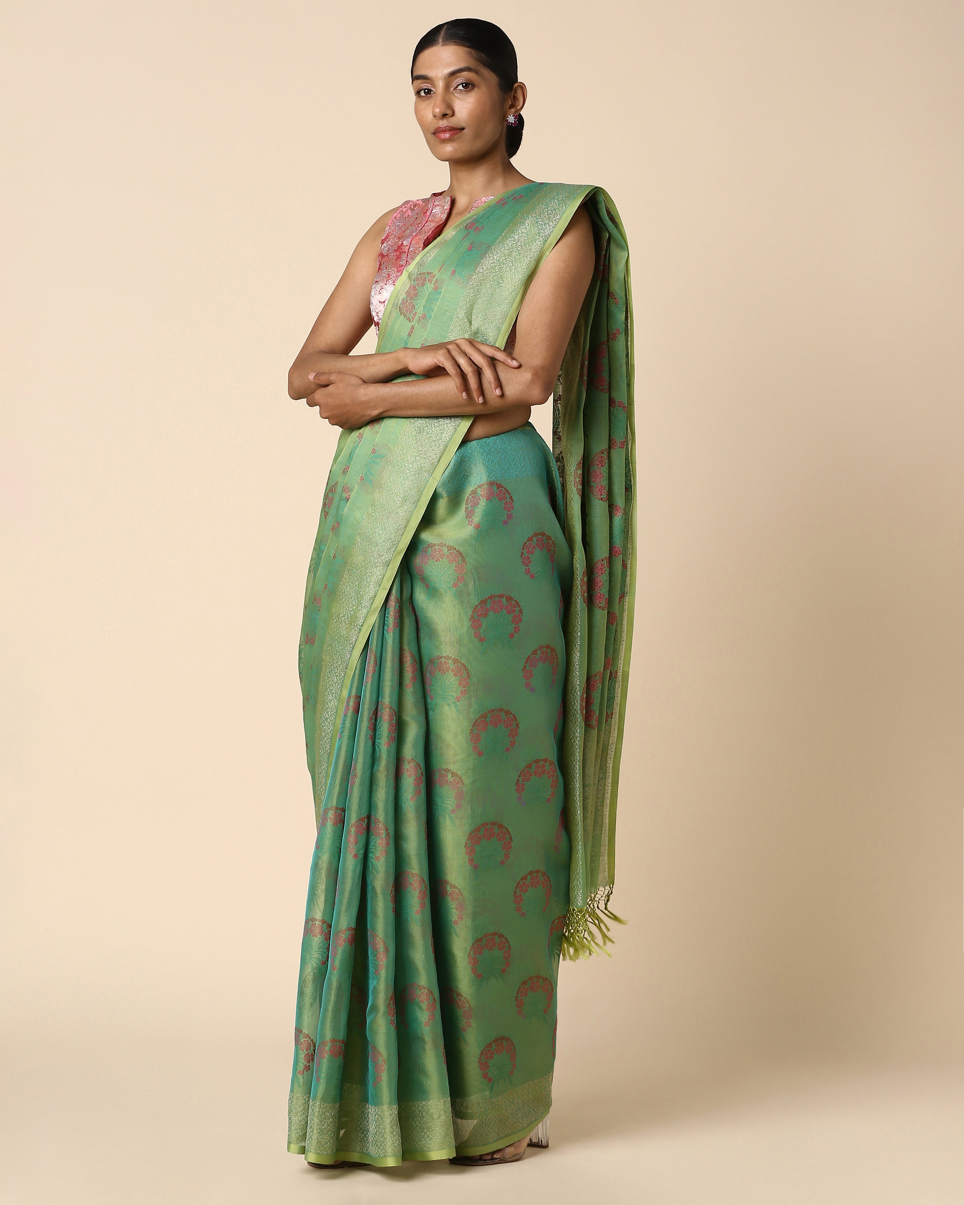 Anwitha Banarasi Jamdani Silk Cotton Saree