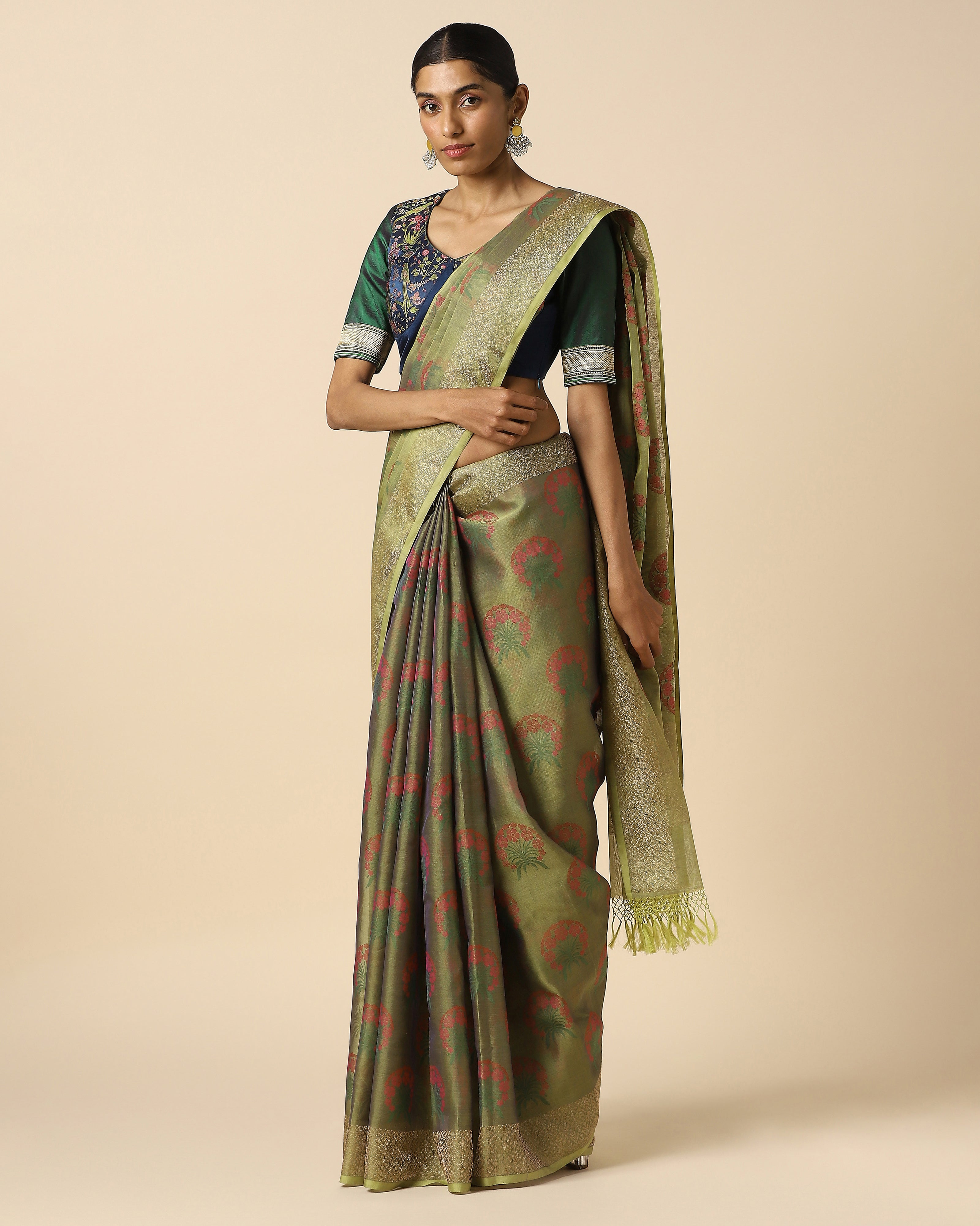 Anwitha Banarasi Jamdani Silk Cotton Saree