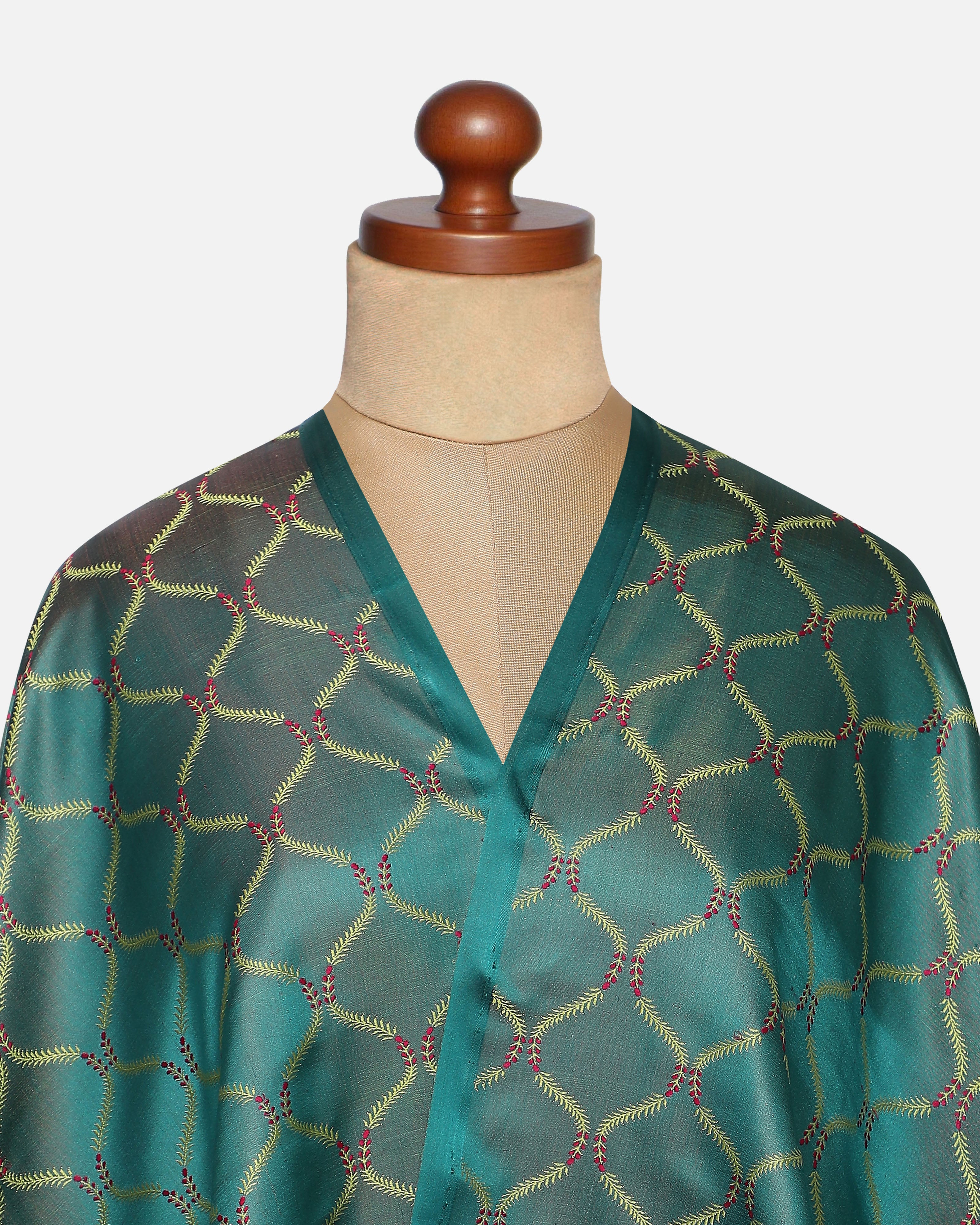 Aida Banarasi Tanchoi Silk Suit Fabric