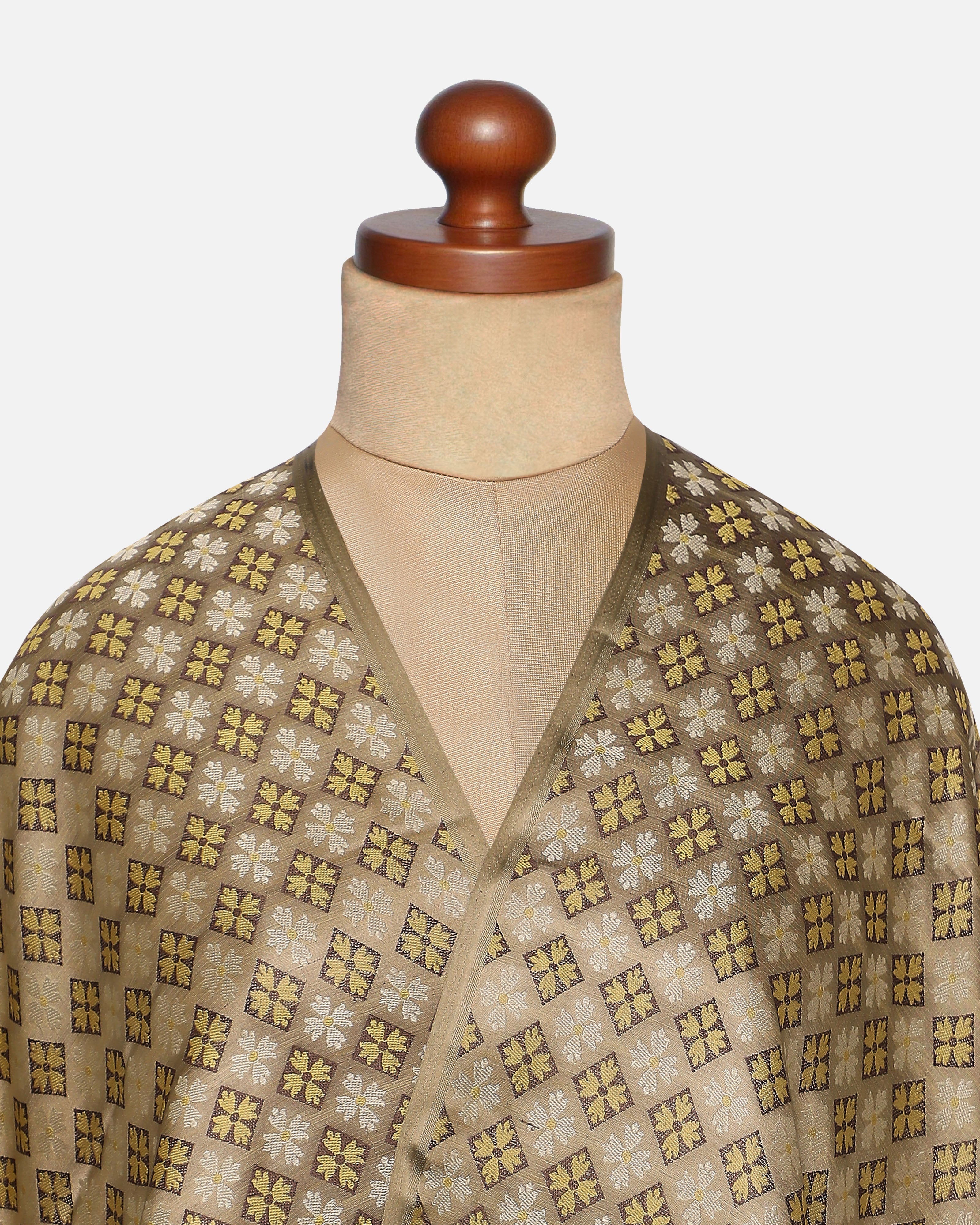 Ezra Banarasi Tanchoi Silk Suit Fabric