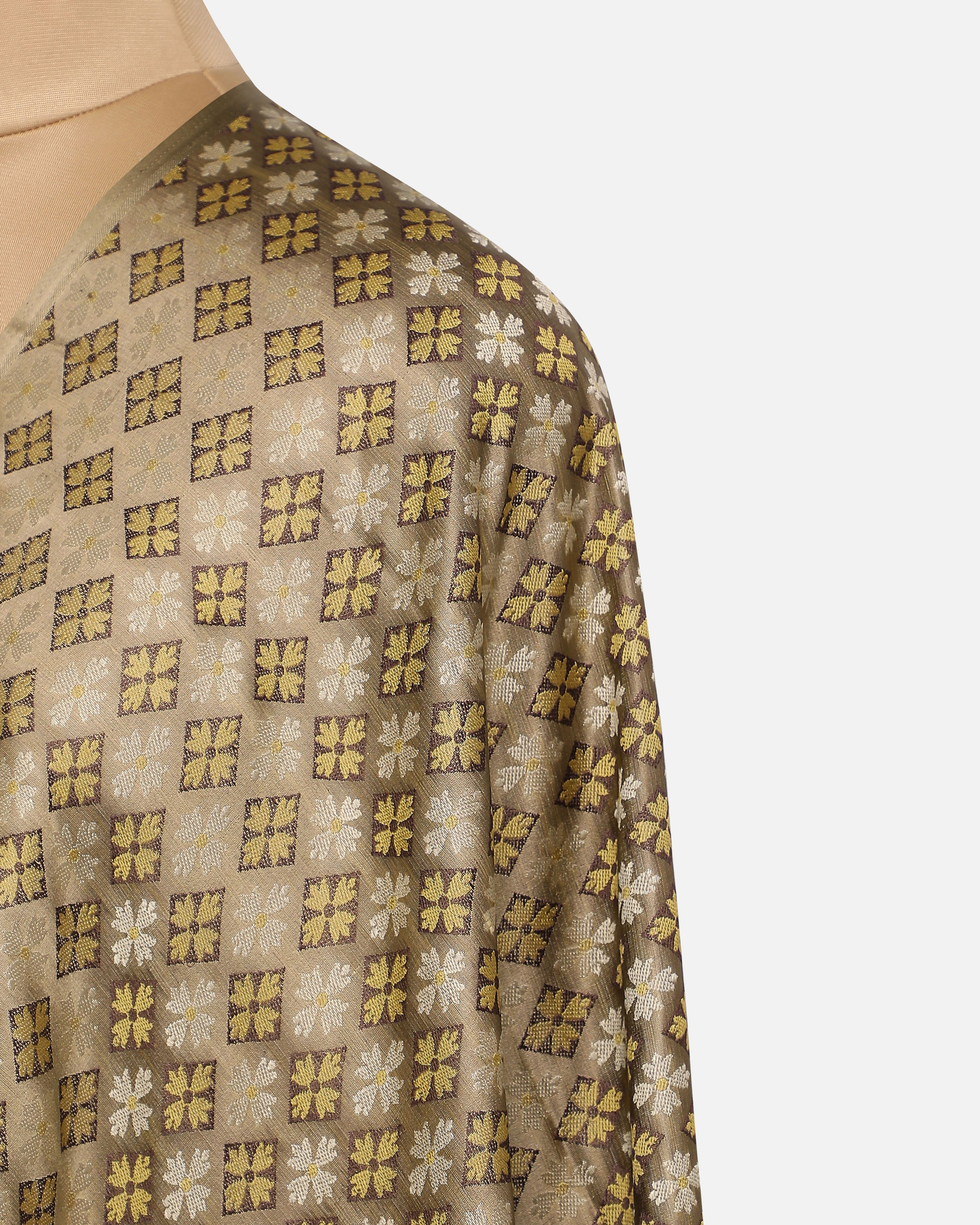 Ezra Banarasi Tanchoi Silk Suit Fabric