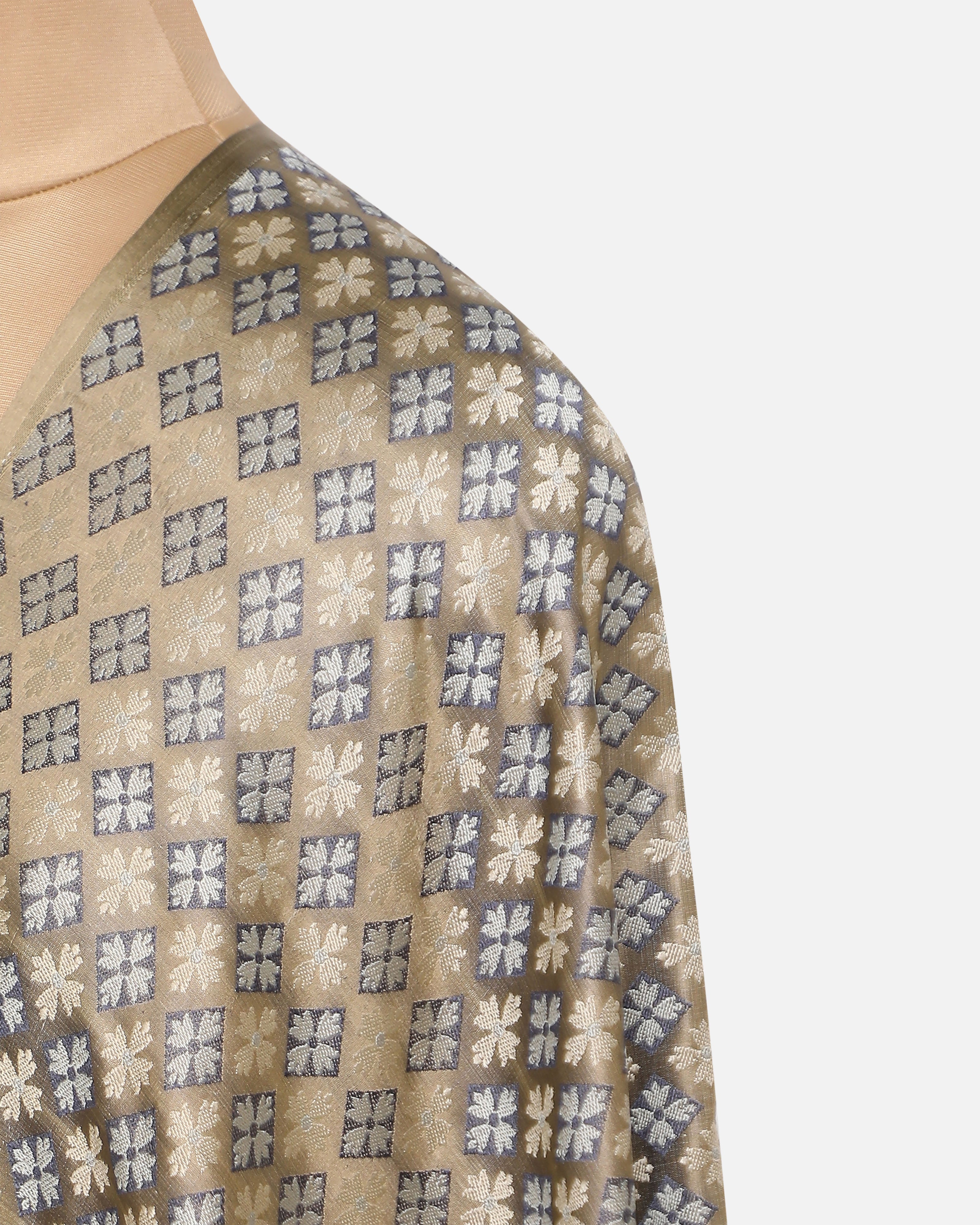 Ezra Banarasi Tanchoi Silk Suit Fabric