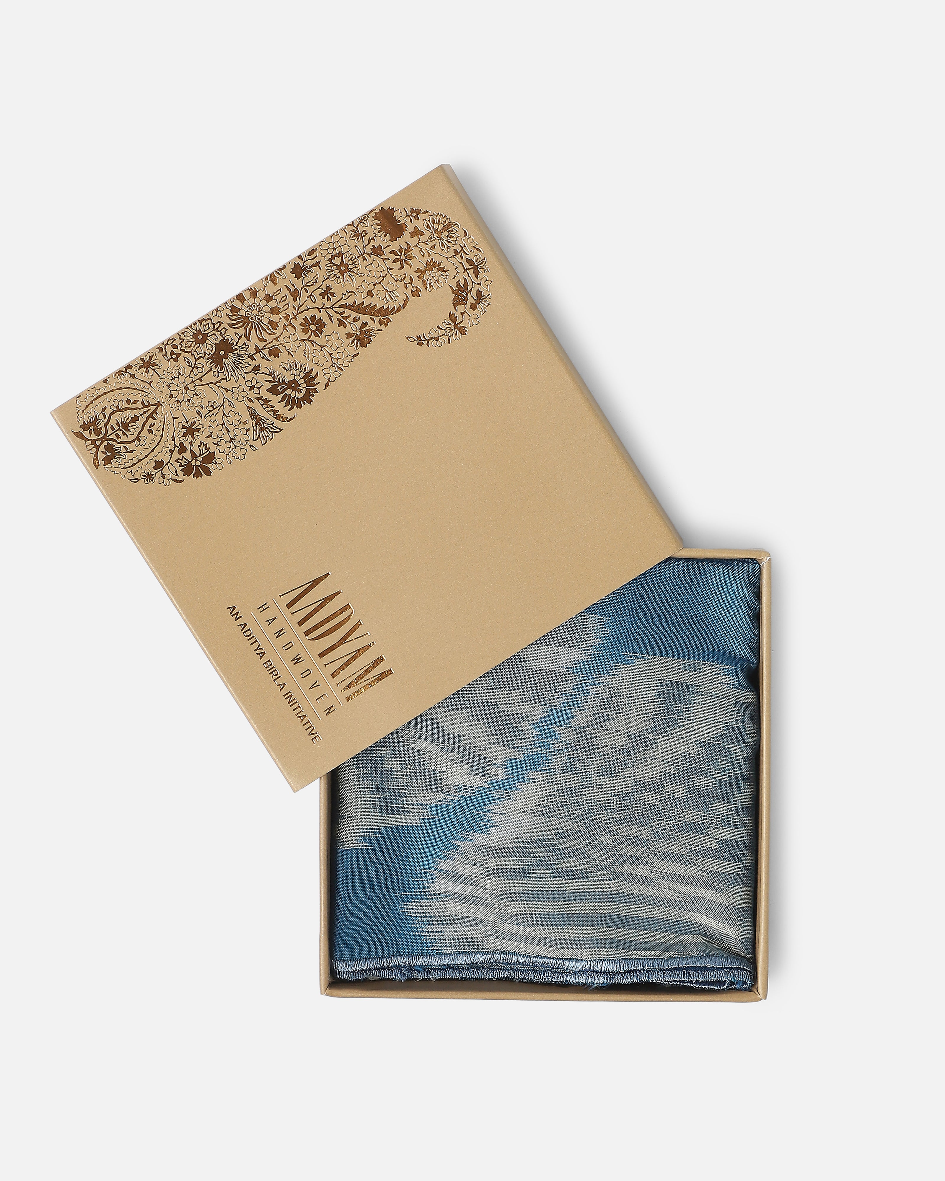 Seepi Pochampally Weft Ikat Cotton Silk Pocket Square