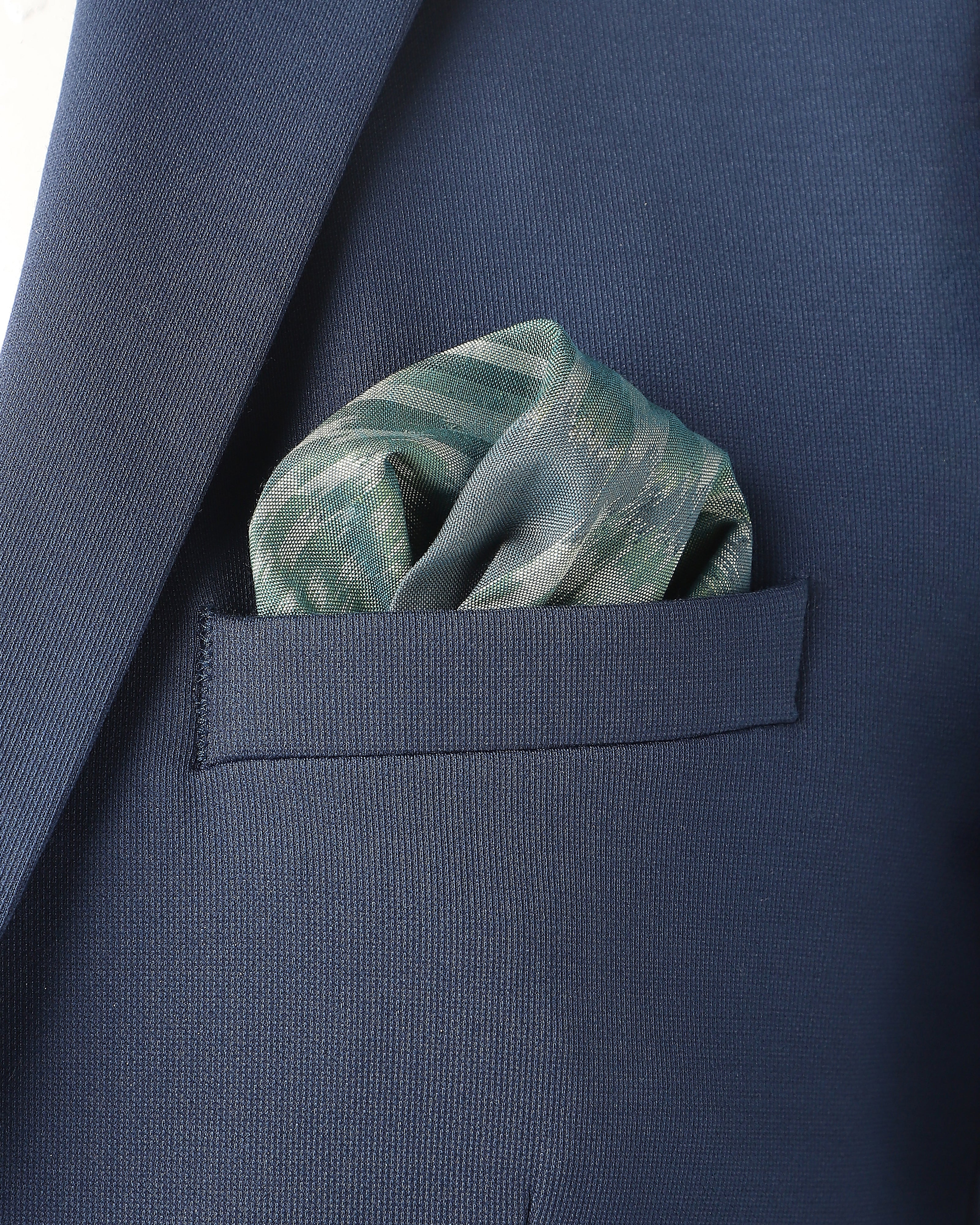 Seepi Pochampally Weft Ikat Cotton Silk Pocket Square