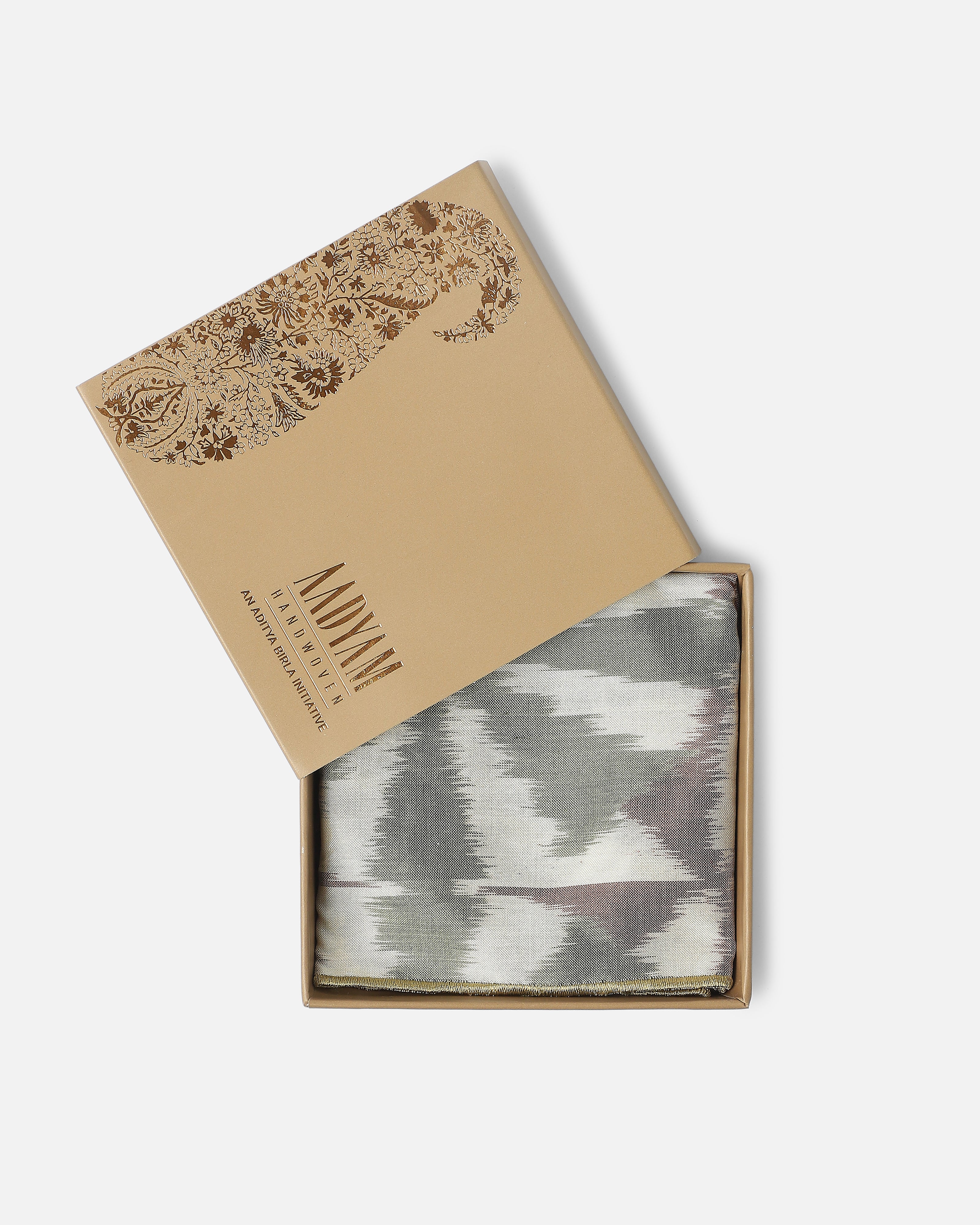 Pinwheel Pochampally Weft Ikat Cotton Silk Pocket Square