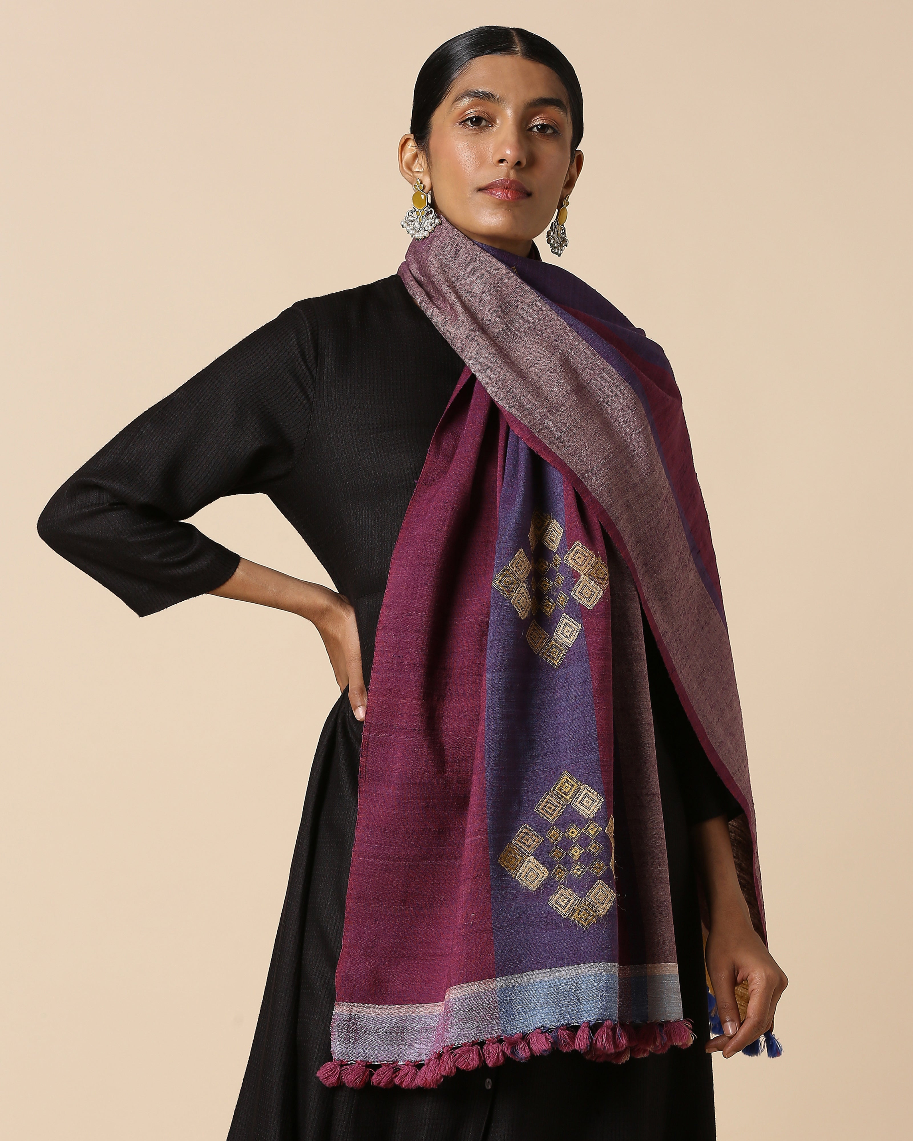 Rochie Bhujodi Extra Weft Wool Silk Stole