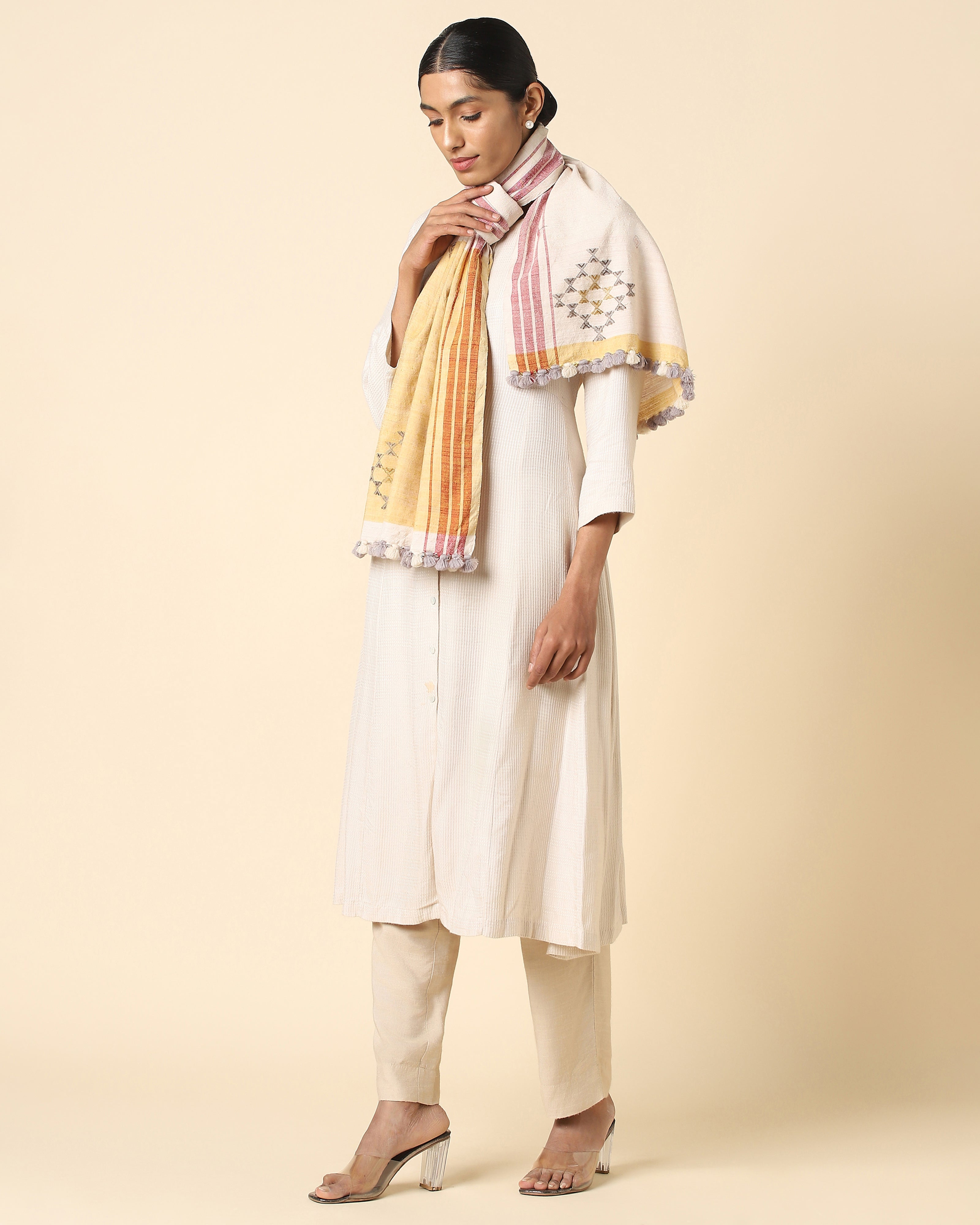 Seya Bhujodi Extra Weft Wool Silk Stole