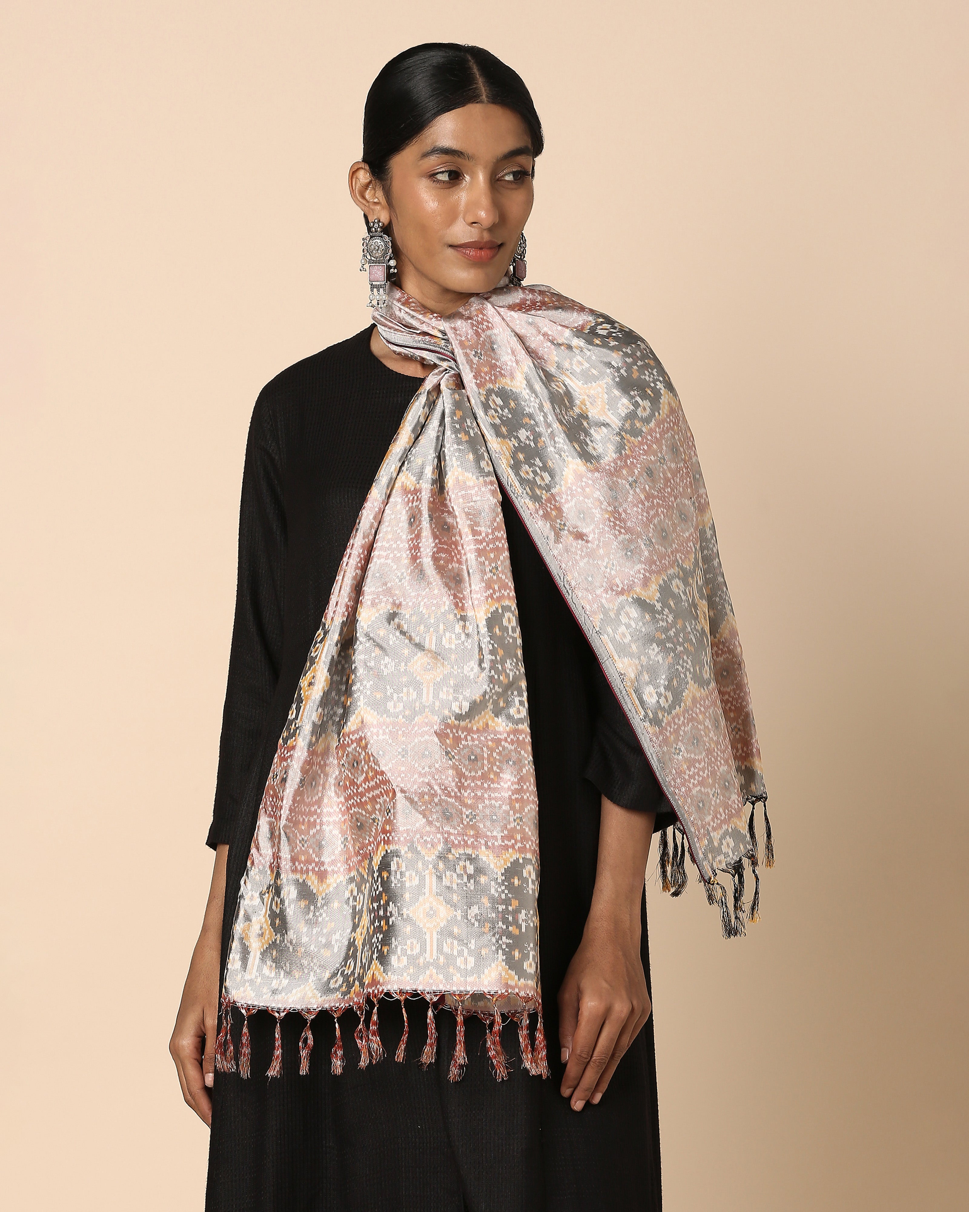 Rida Pochampally Warp Ikat Silk Stole