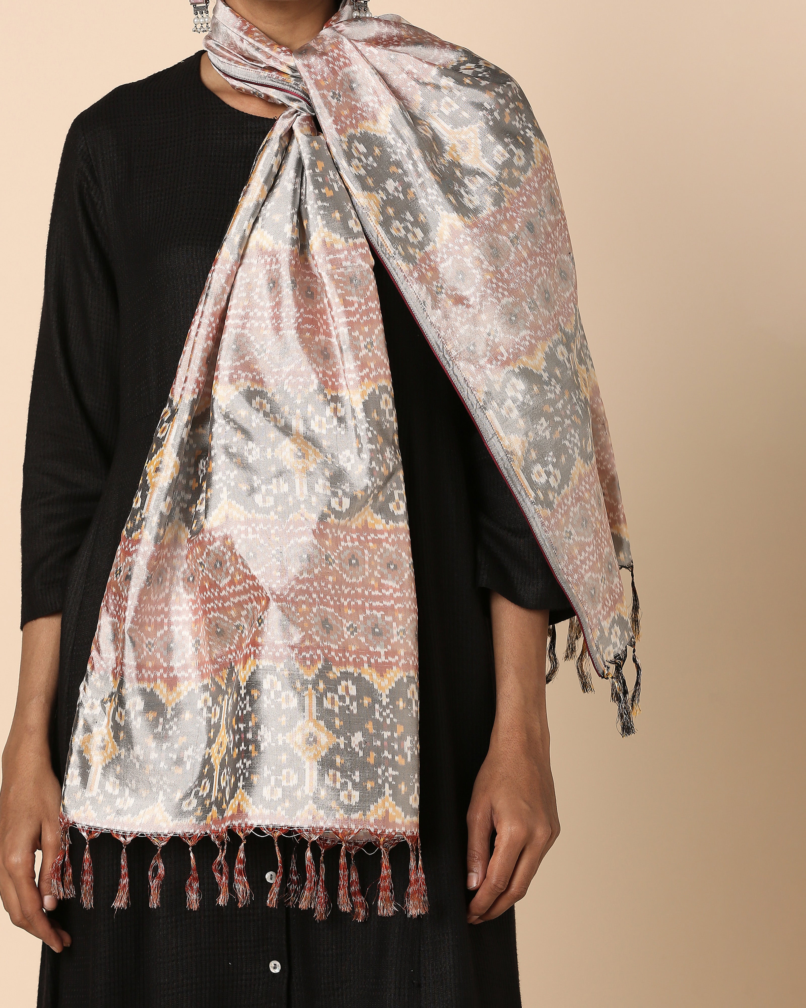 Rida Pochampally Warp Ikat Silk Stole