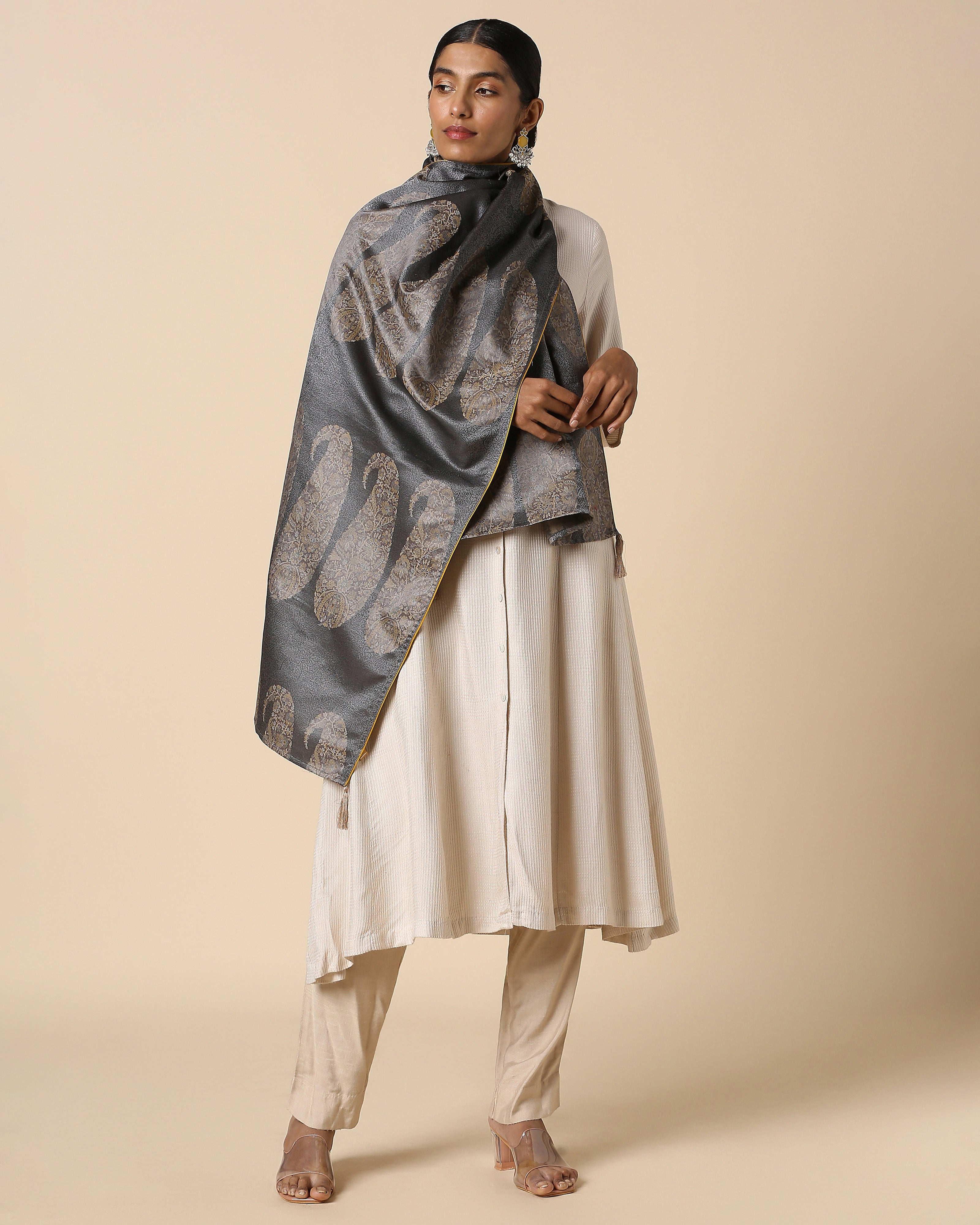 Darbar Banarasi Tanchoi Silk Cotton Stole