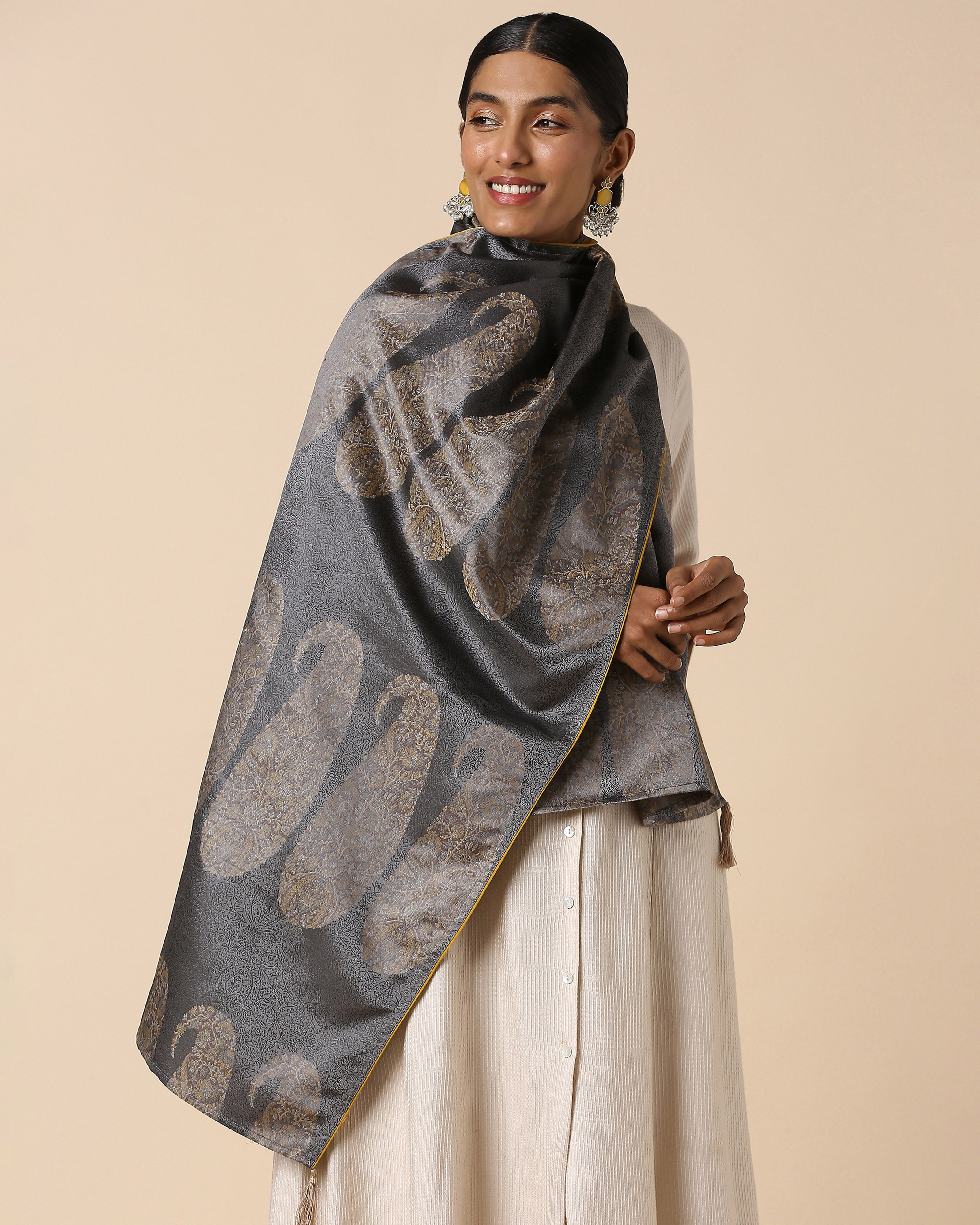 Darbar Banarasi Tanchoi Silk Cotton Stole