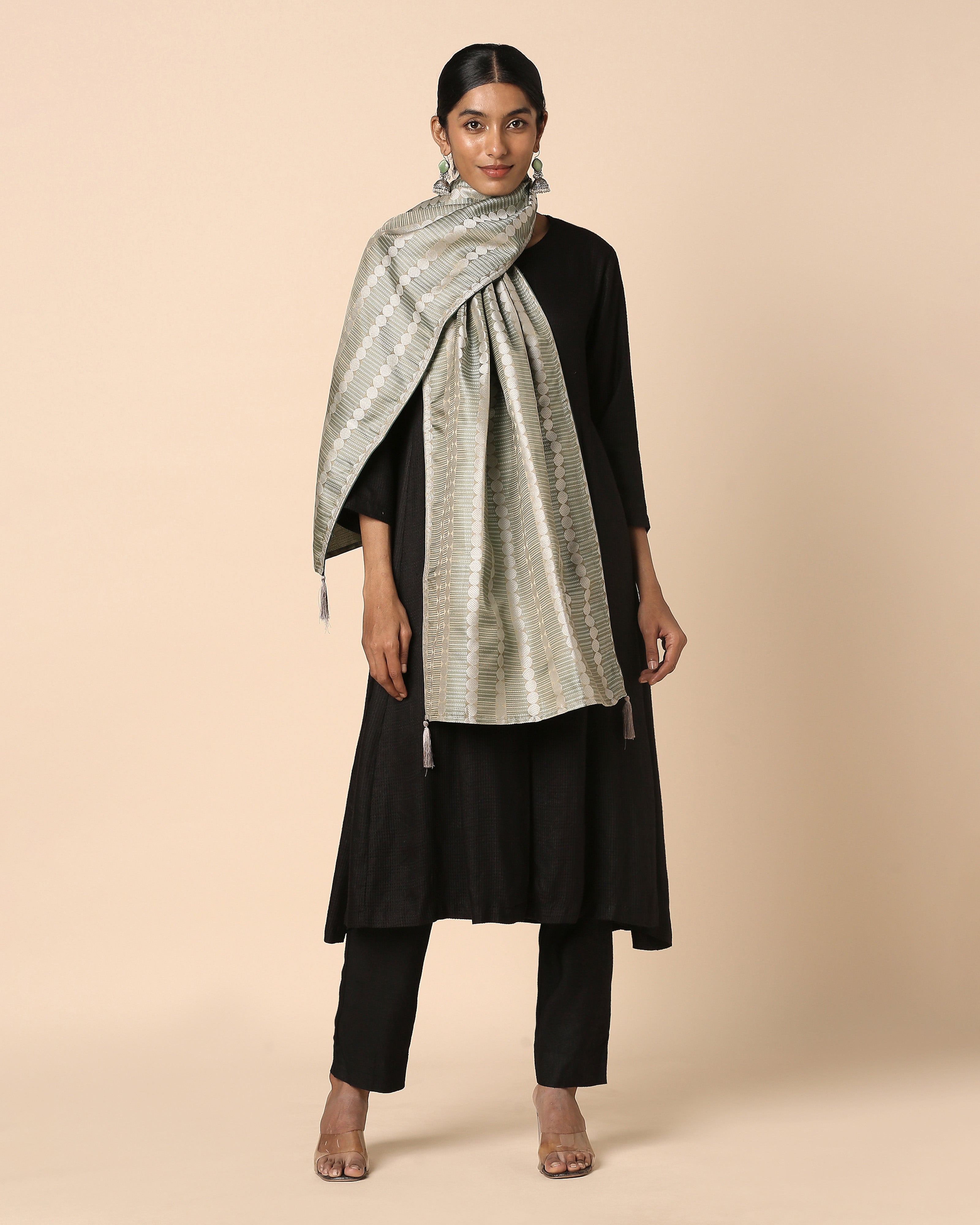 Shaunik Banarasi Tanchoi Silk Stole