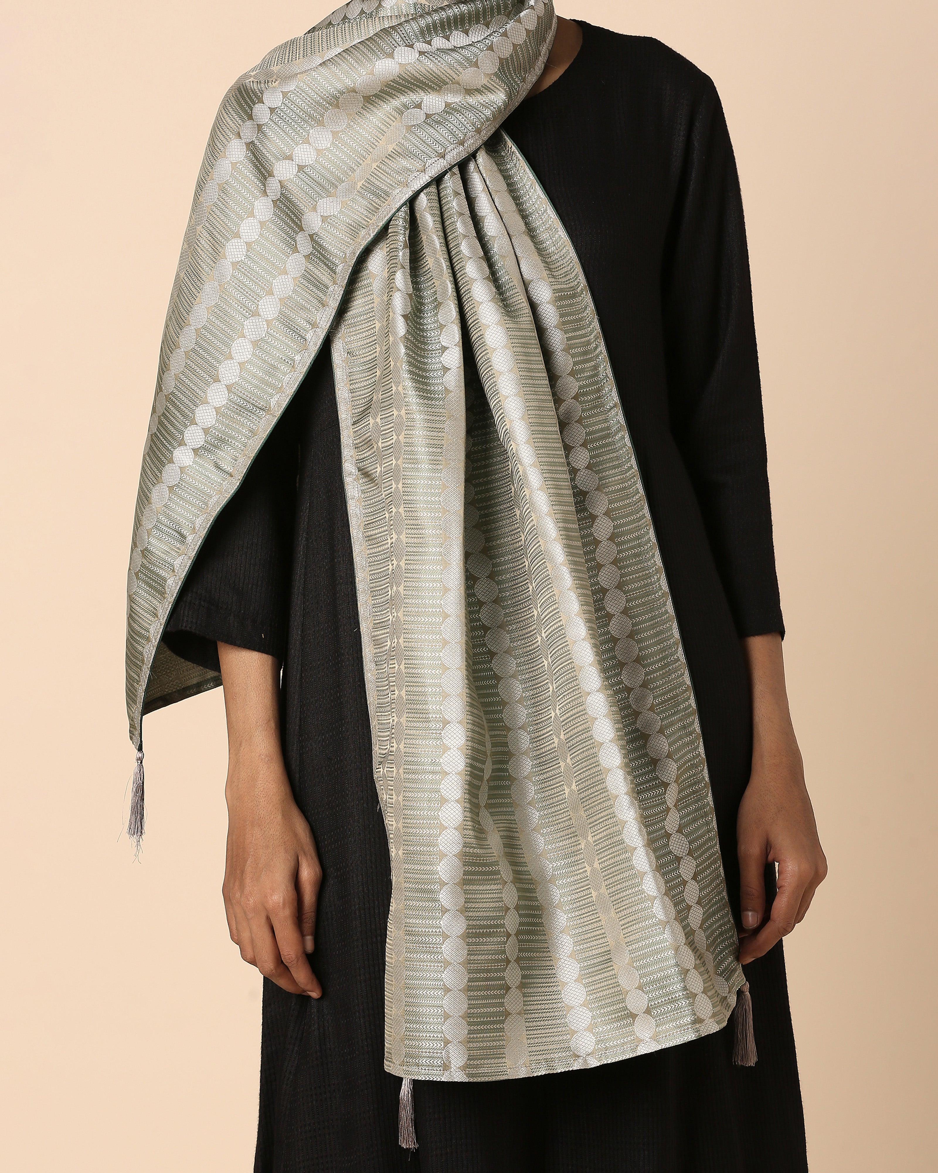 Shaunik Banarasi Tanchoi Silk Stole