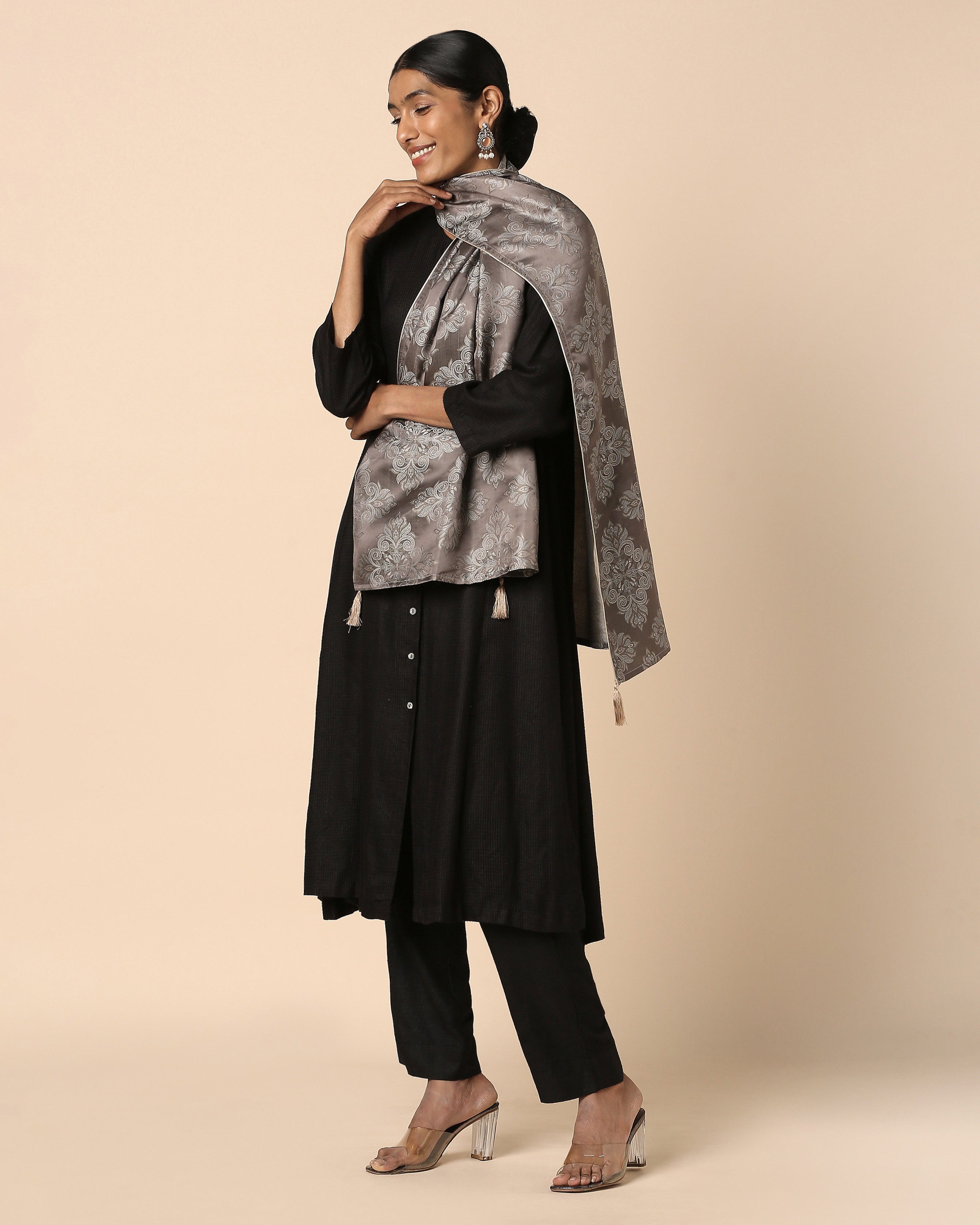 Raina Banarasi Tanchoi Silk Stole