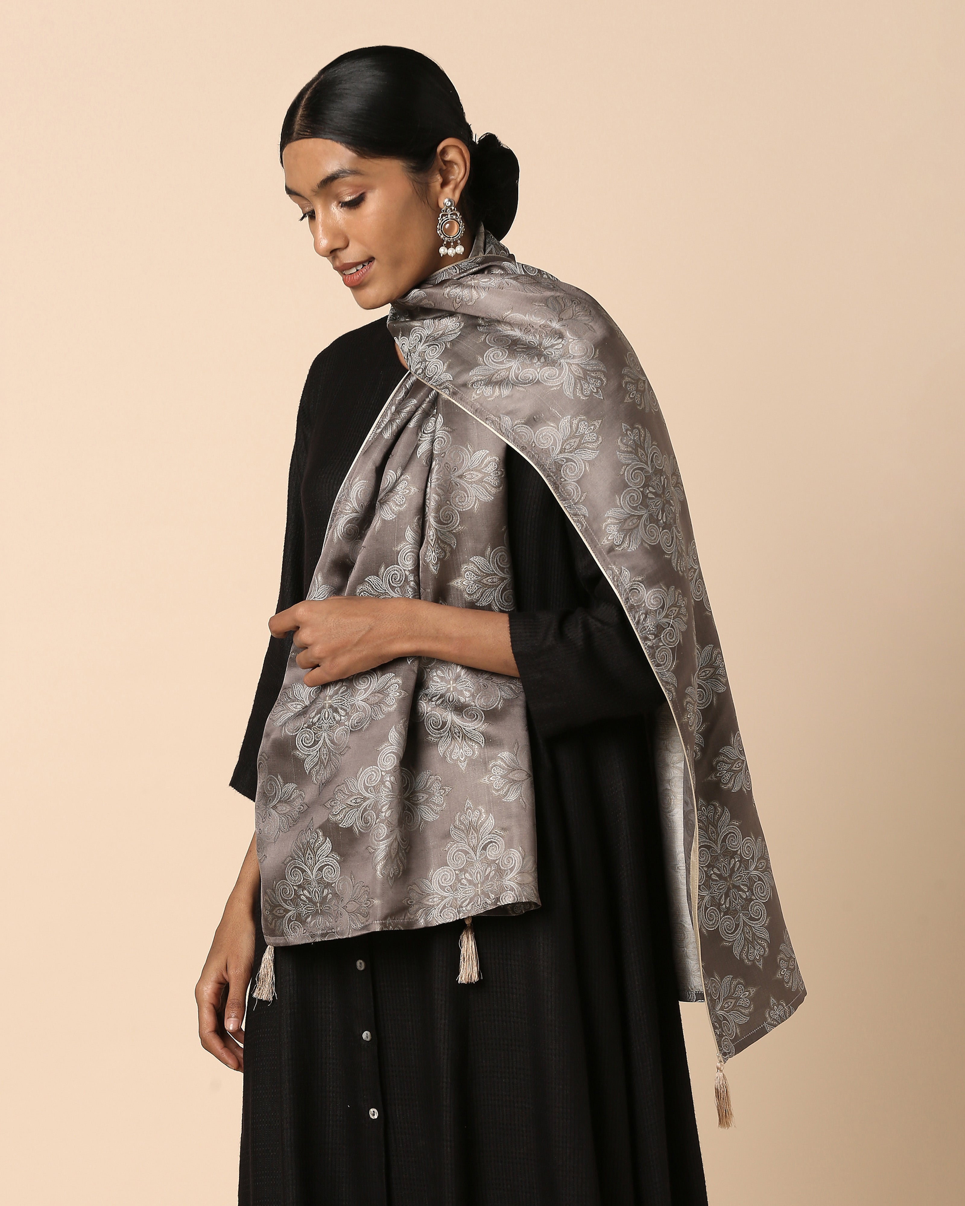 Raina Banarasi Tanchoi Silk Stole