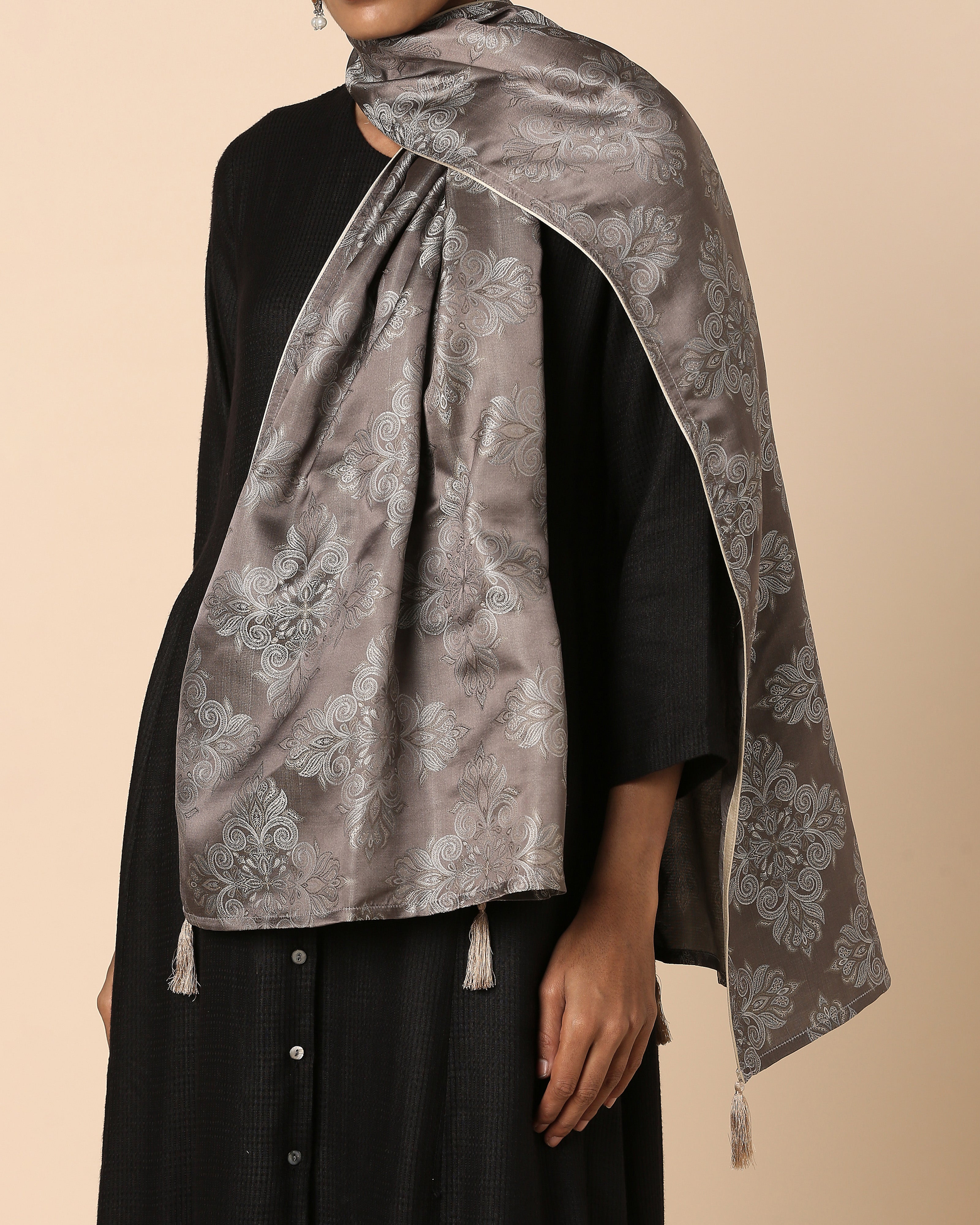 Raina Banarasi Tanchoi Silk Stole