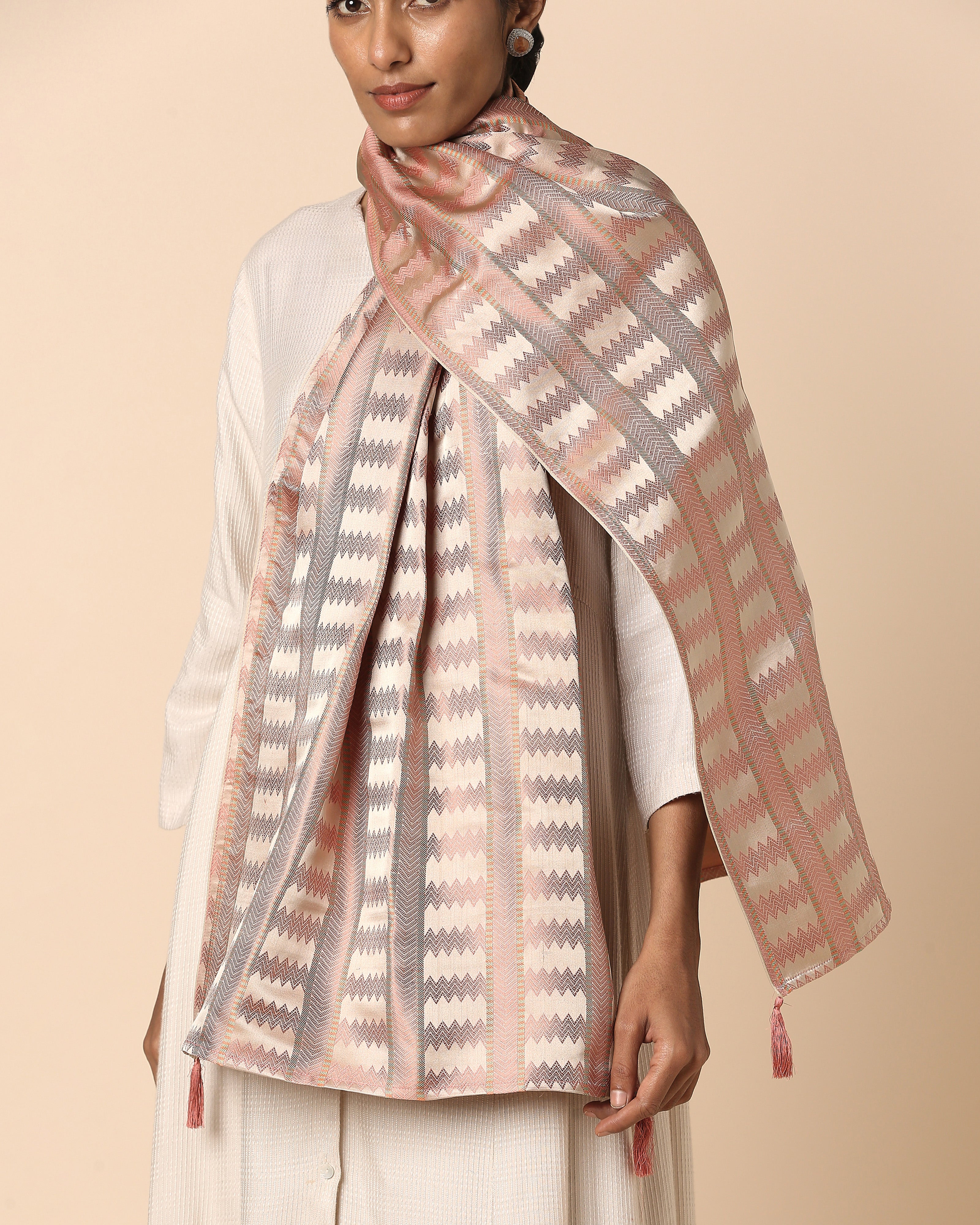 Rohan Banarasi Tanchoi Silk Stole