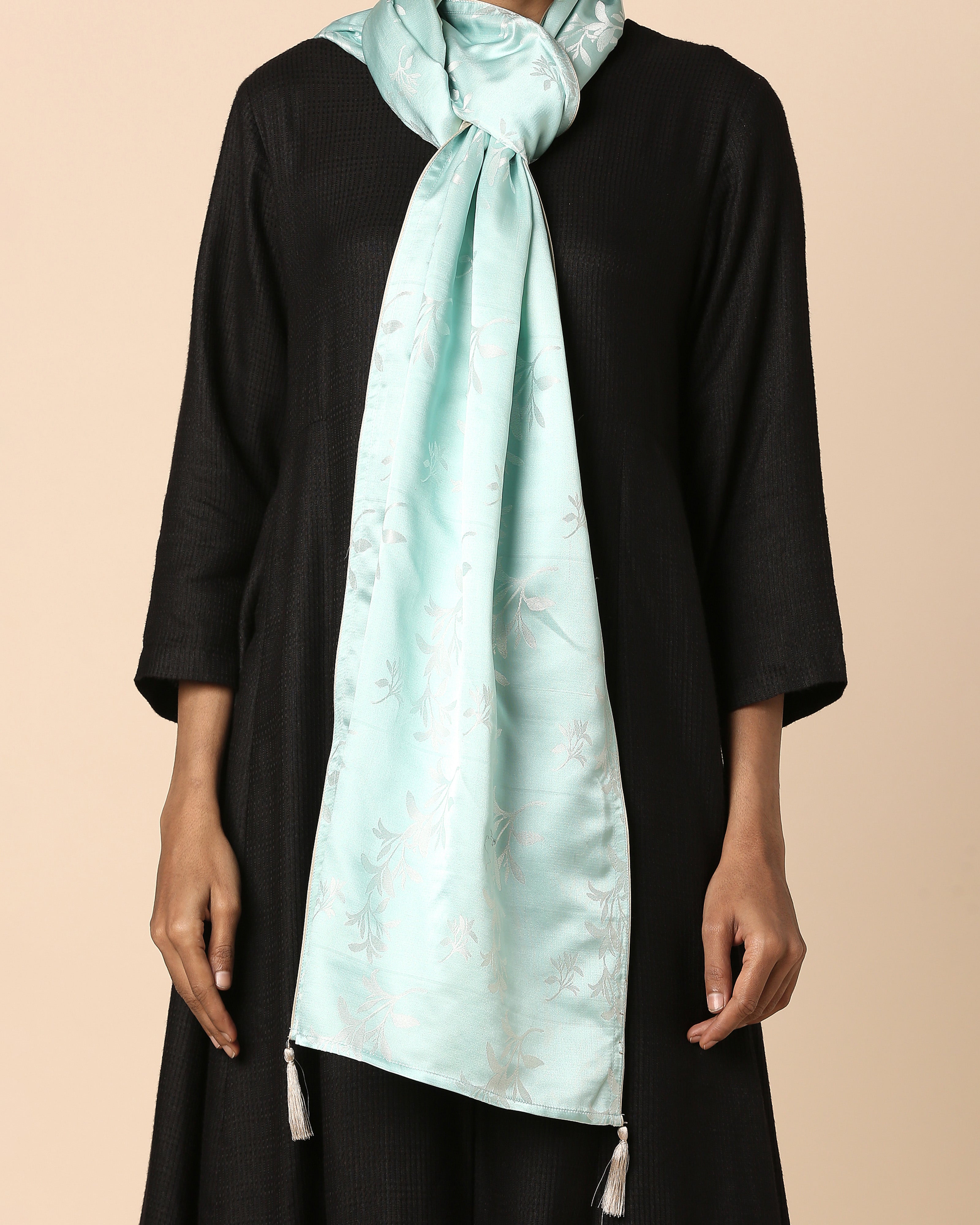 Romi Banarasi Tanchoi Silk Stole