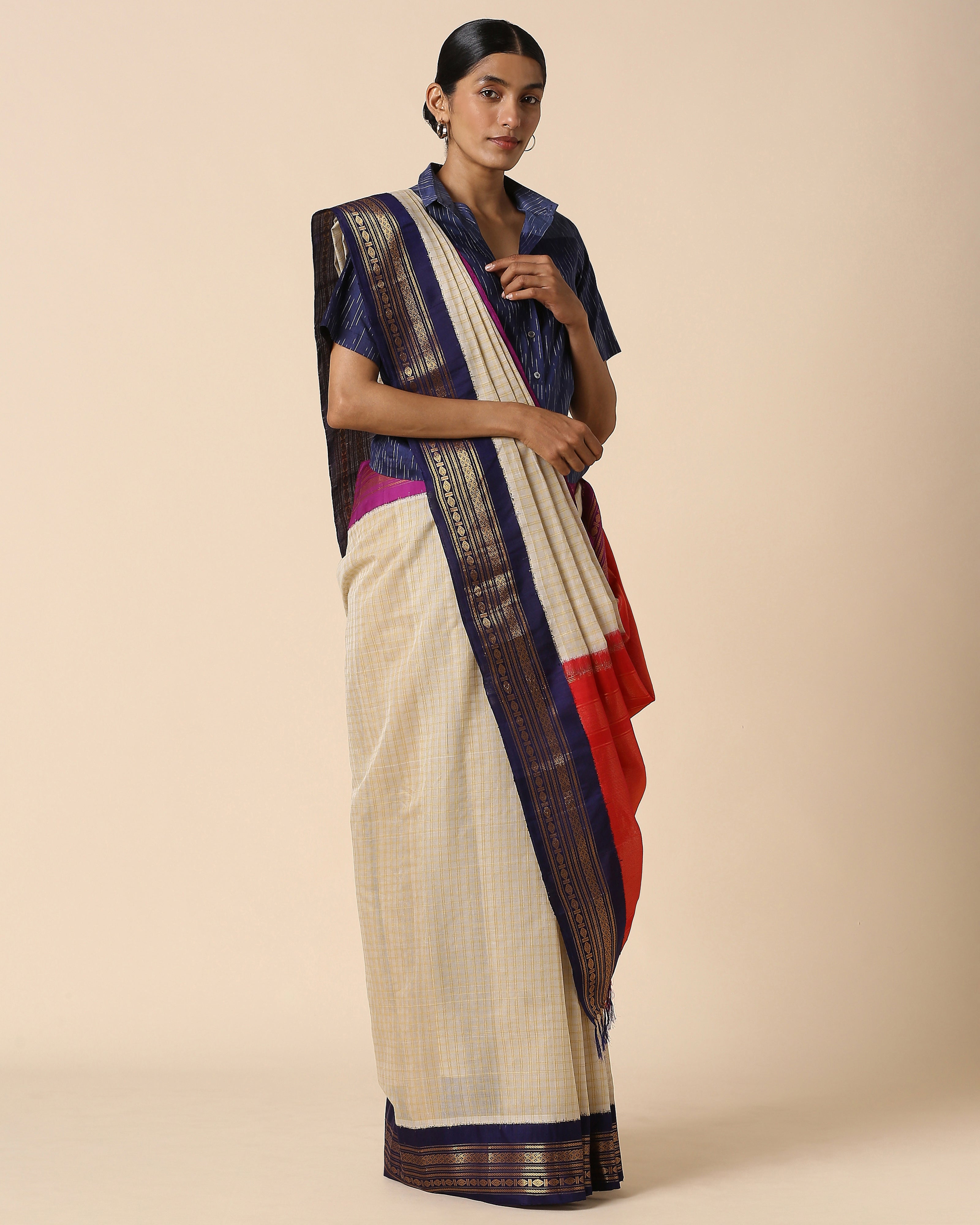 Nikolai Gadwal Kuttu Weave Cotton Silk Saree