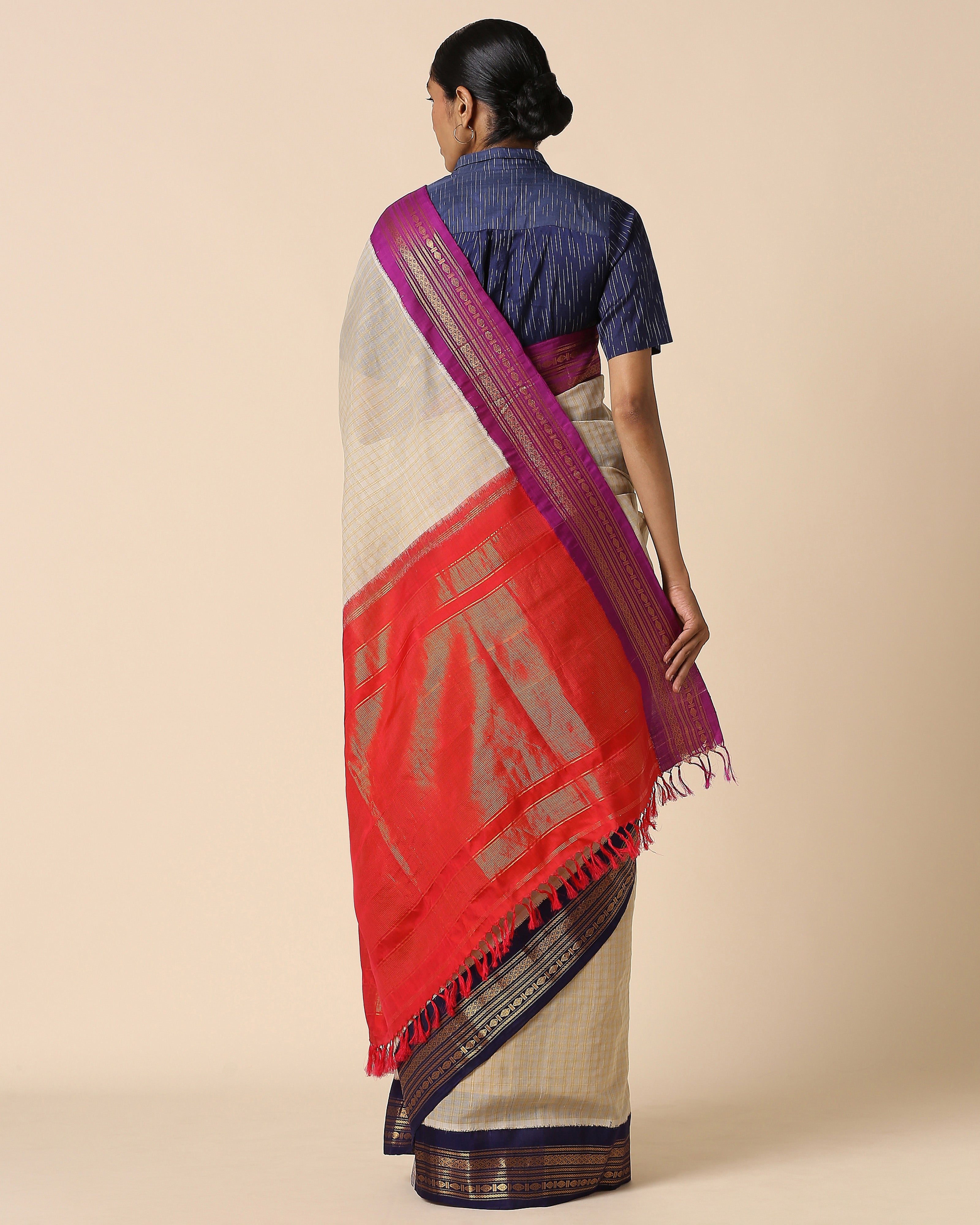 Nikolai Gadwal Kuttu Weave Cotton Silk Saree