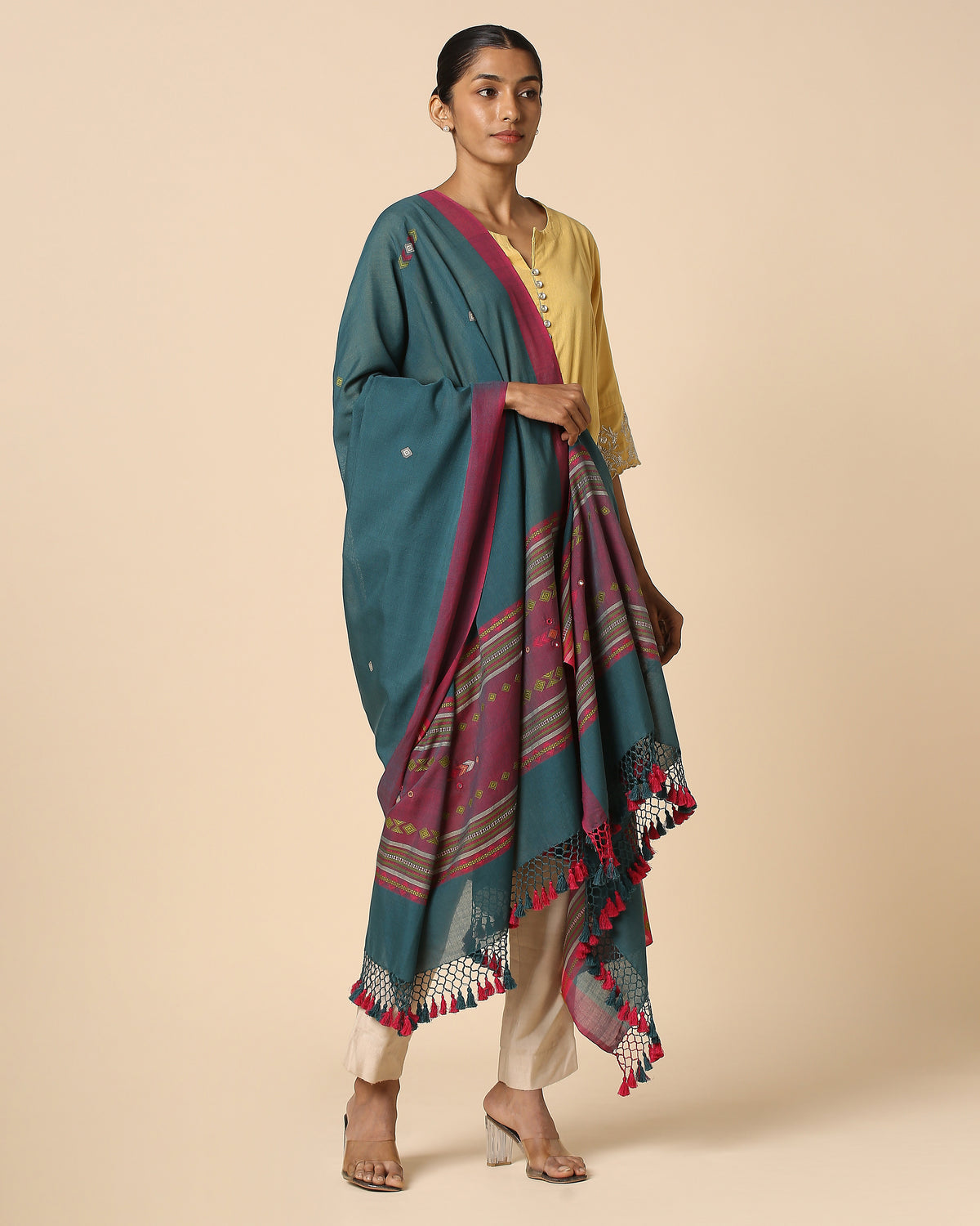 Antara Bhujodi Extra Weft Cotton Dupatta