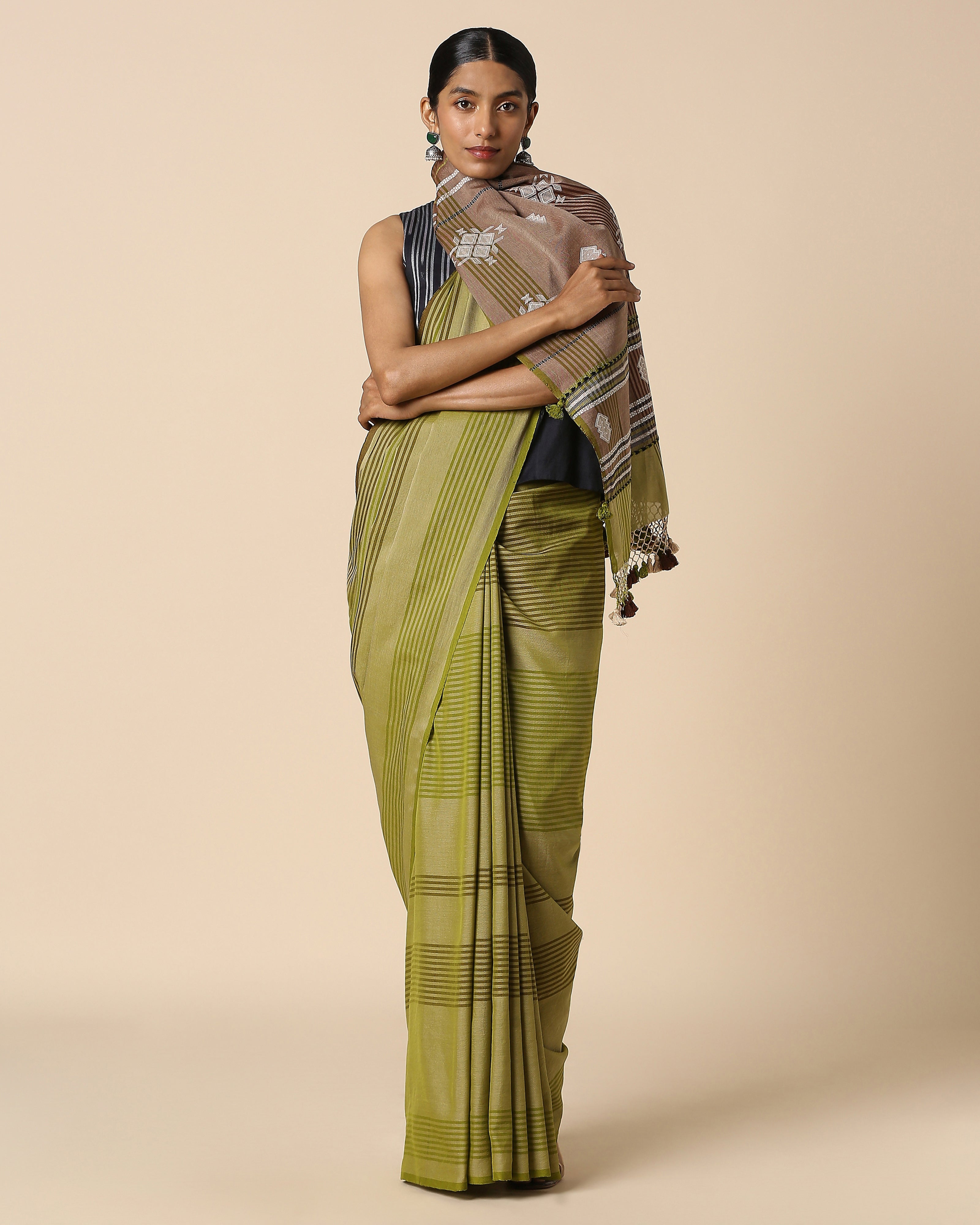 Nartan Bhujodi Extra Weft Cotton Saree