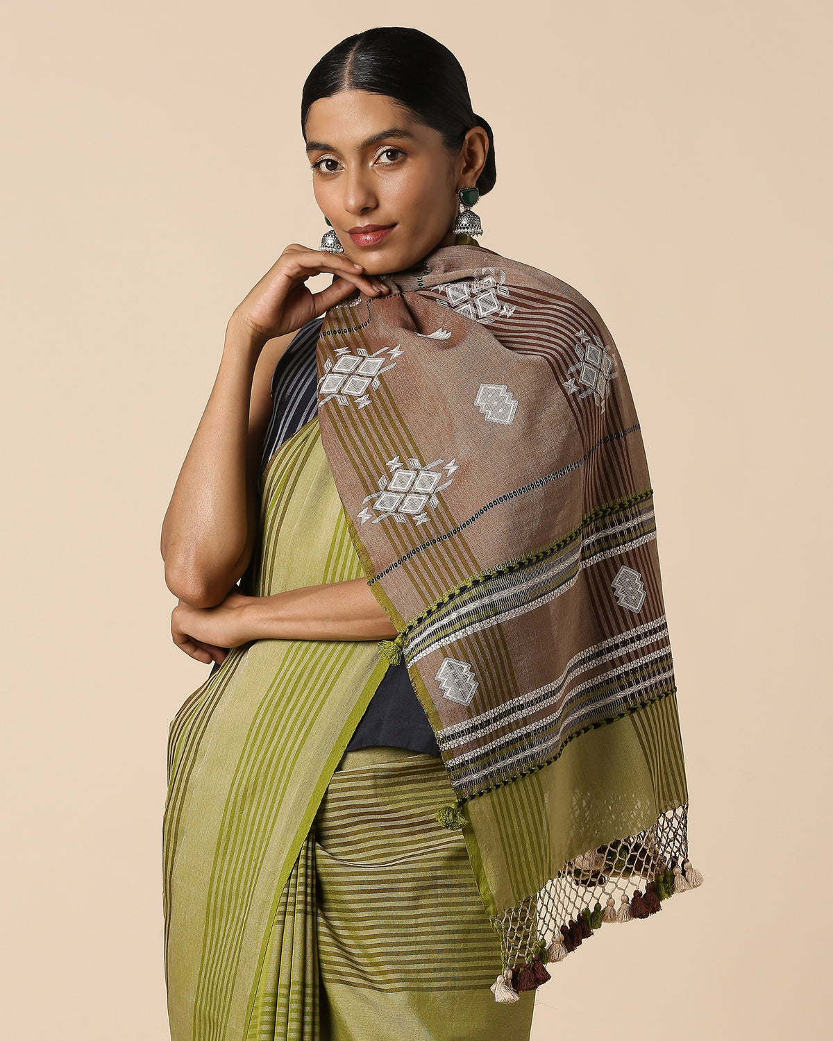 Nartan Bhujodi Extra Weft Cotton Saree