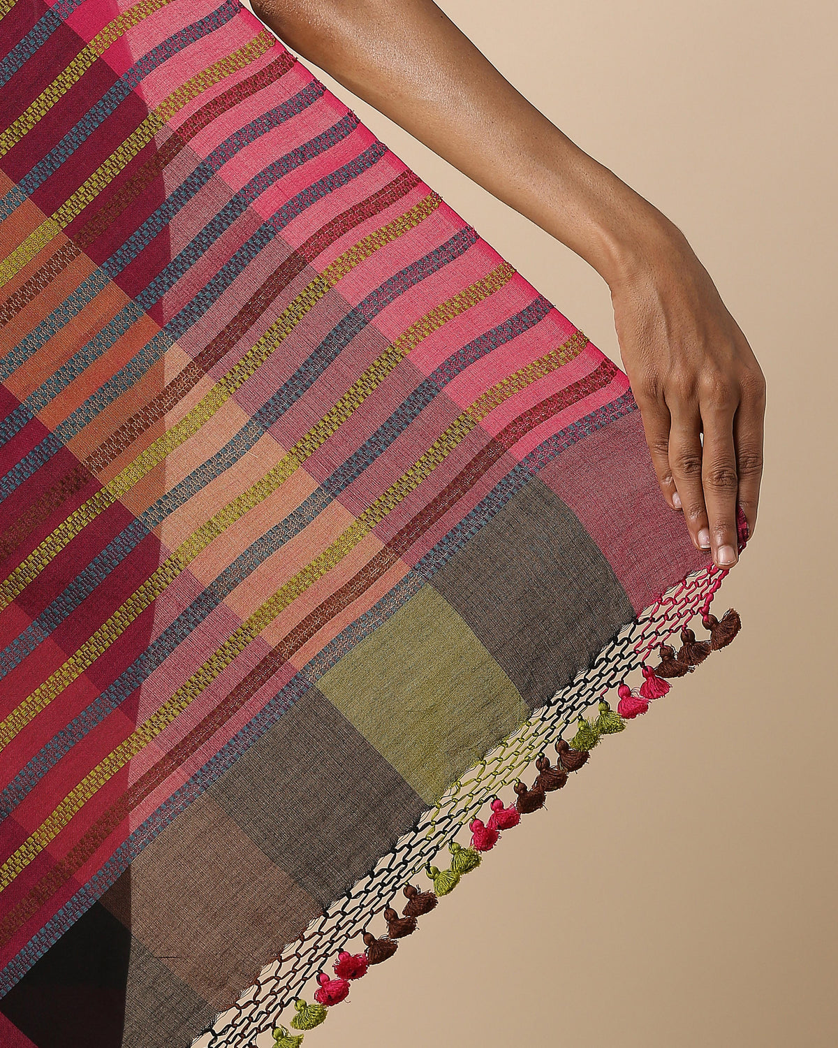 Ruhar Bhujodi Extra Weft Cotton Saree