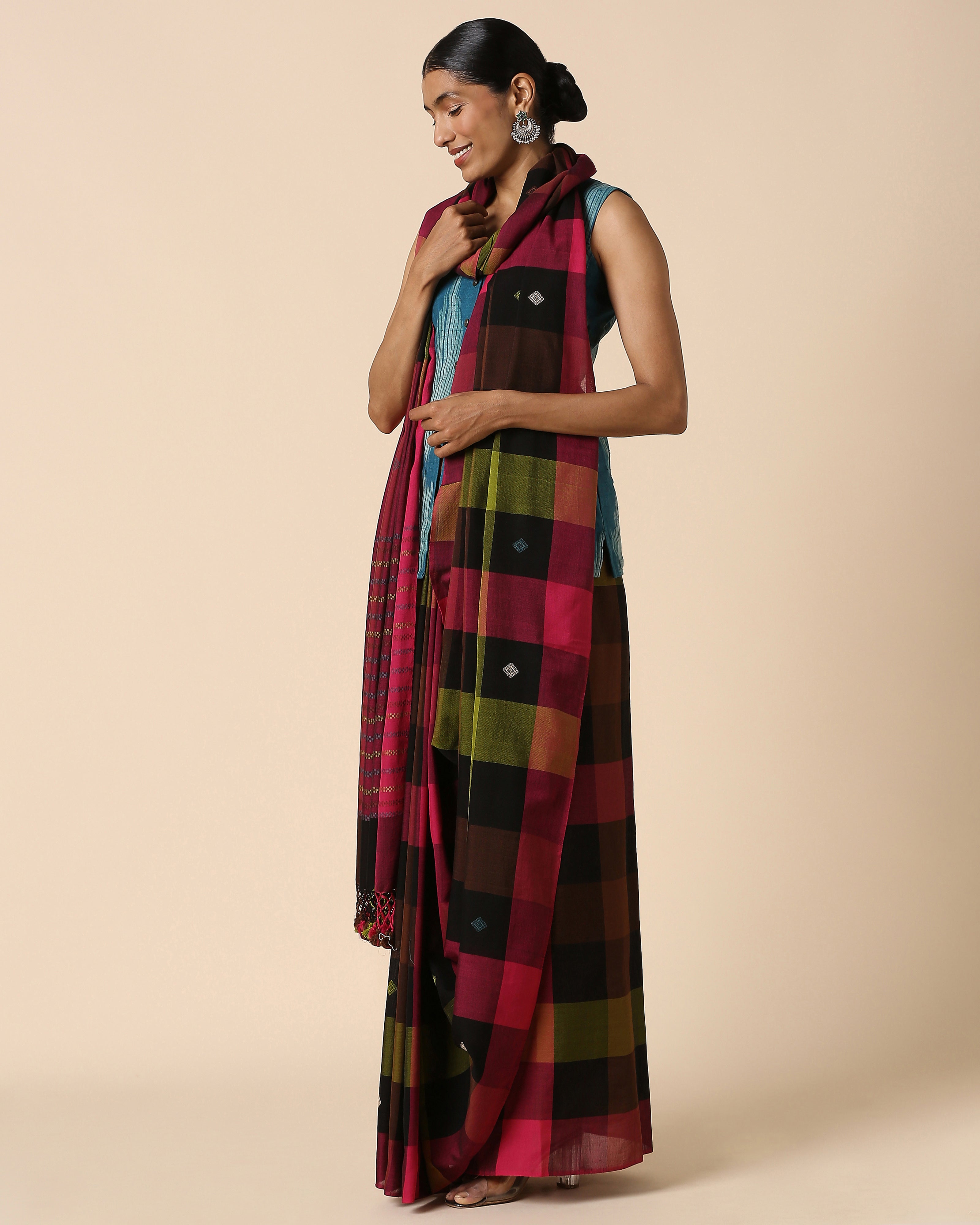 Ruhar Bhujodi Extra Weft Cotton Saree