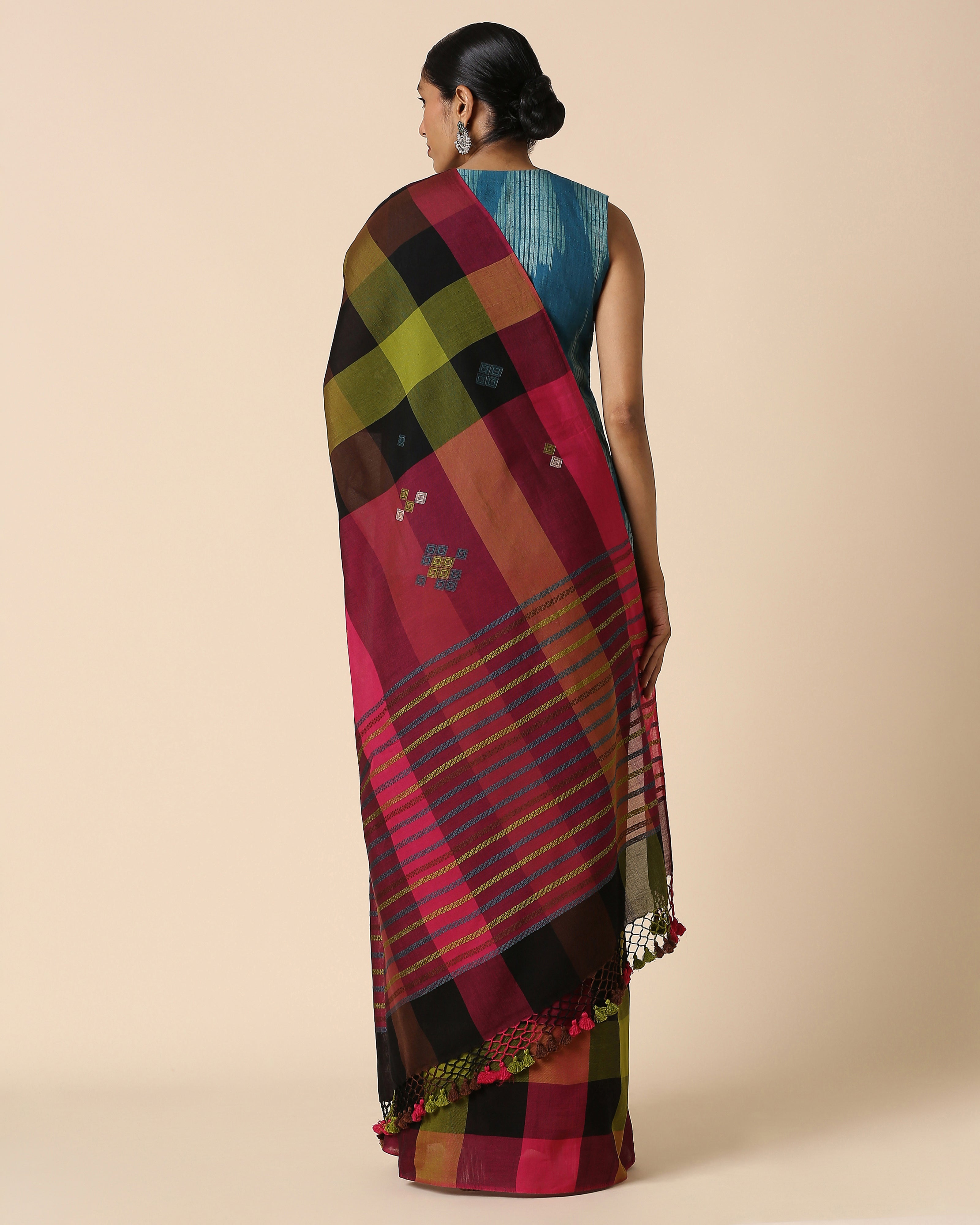 Ruhar Bhujodi Extra Weft Cotton Saree