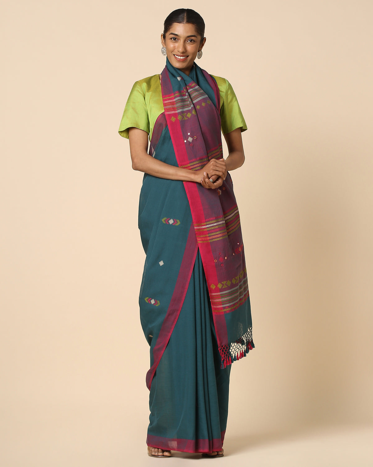 Antara Bhujodi Extra Weft Cotton Saree