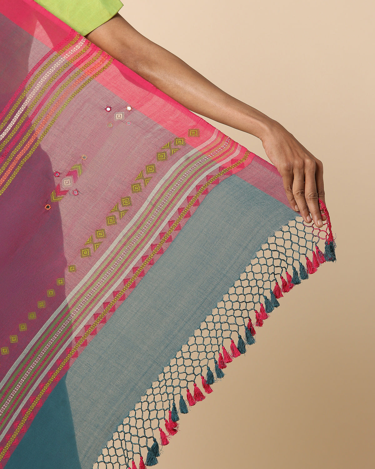 Antara Bhujodi Extra Weft Cotton Saree