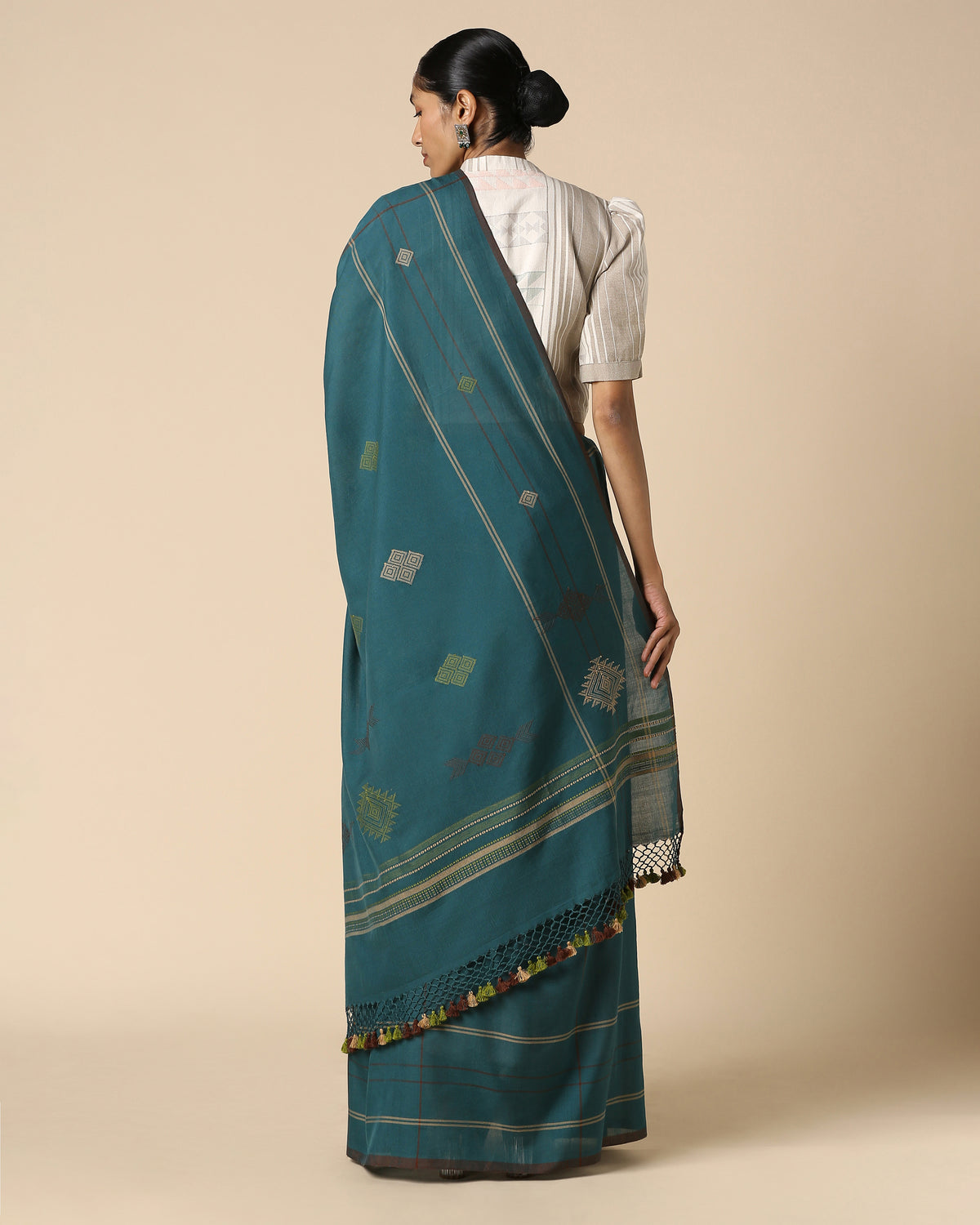 Rushma Bhujodi Extra Weft Cotton Saree