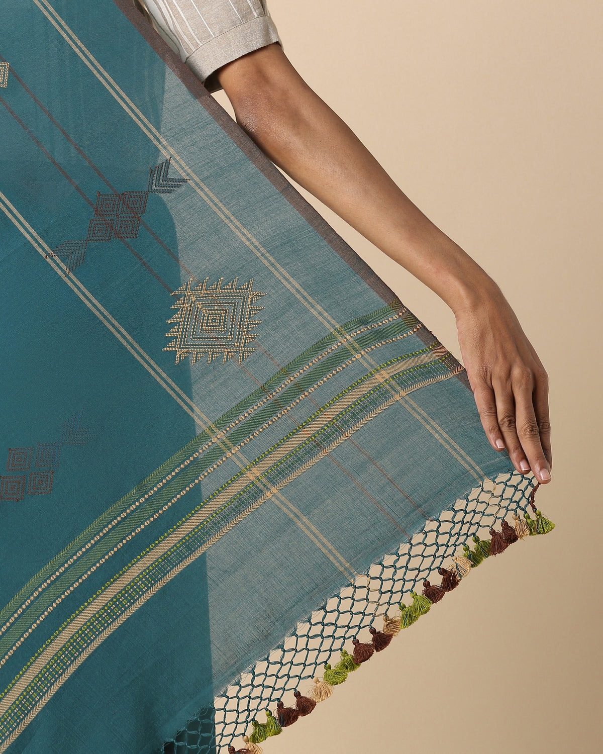 Rushma Bhujodi Extra Weft Cotton Saree